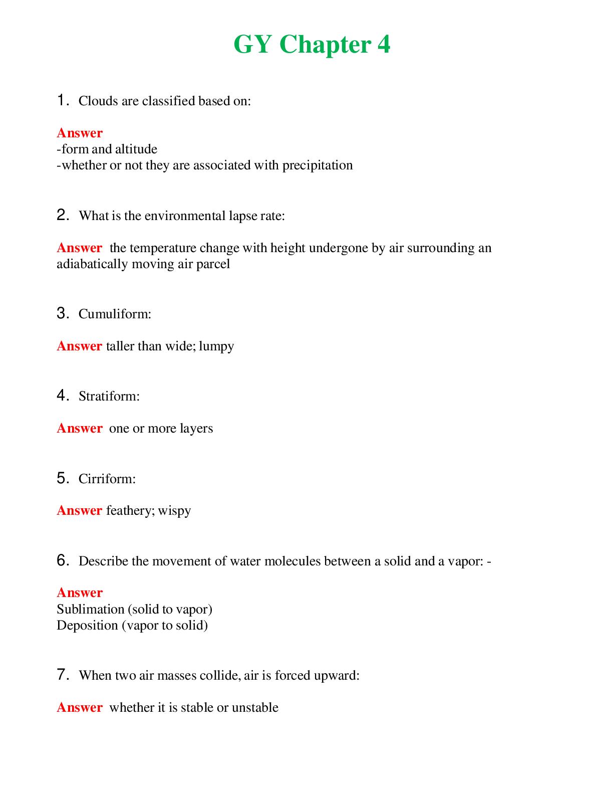   GY Chapter 4 | Actual Questions and Verified Answers ( Included ) 100% Correct