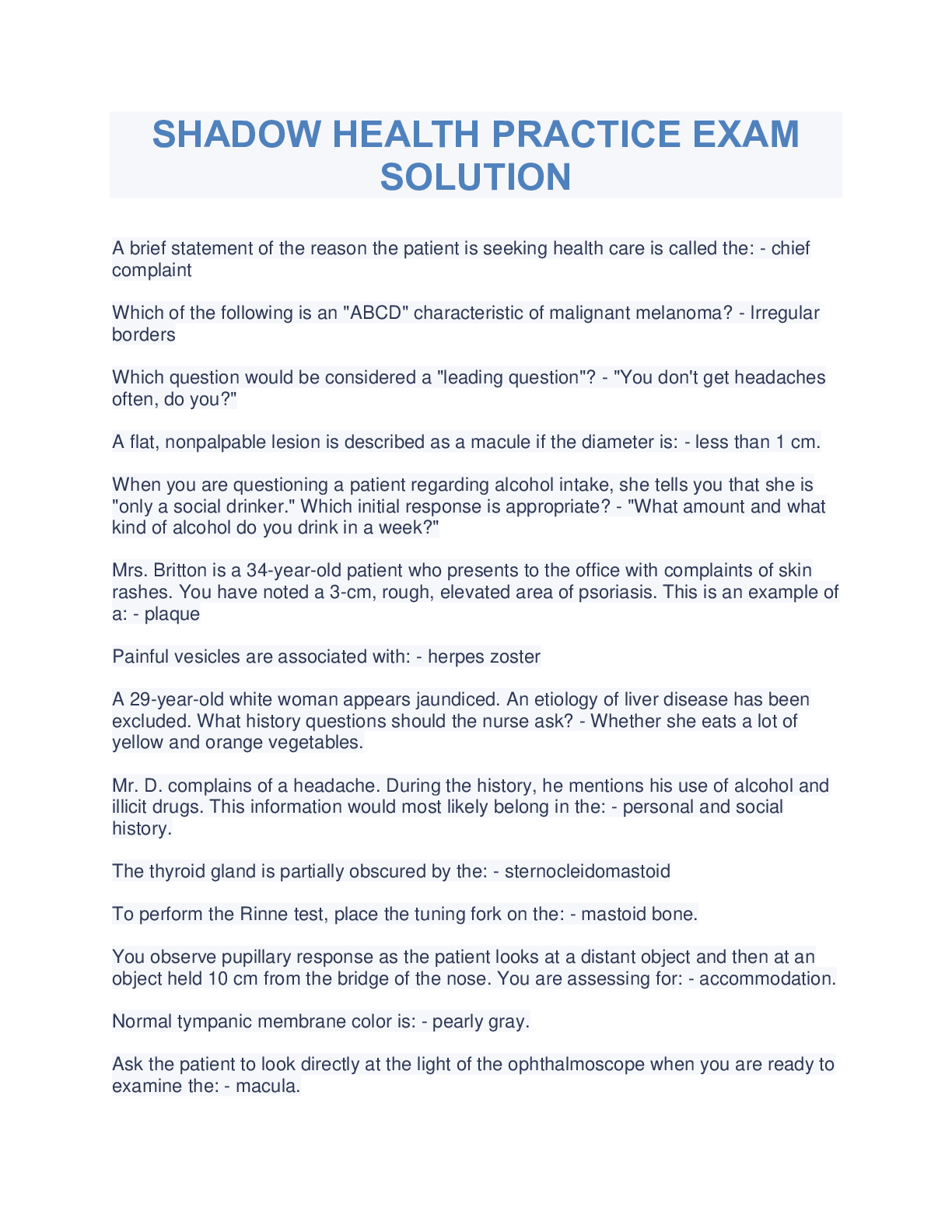 Preview image for SHADOW_HEALTH_PRACTICE_EXAM_SOLUTION_ Best doc