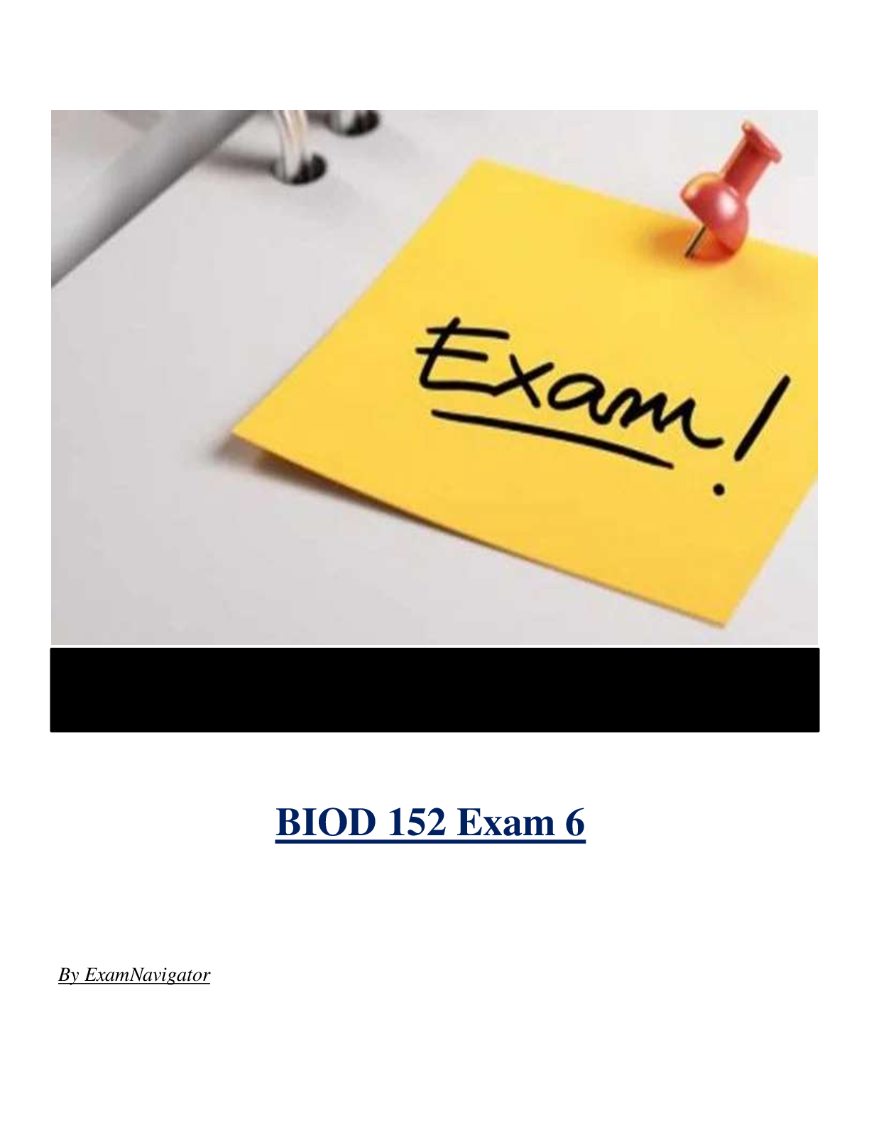BIOD 152 Exam 6 ( Latest 2024 / 2025 ) Actual Questions and Answers 100% Correct