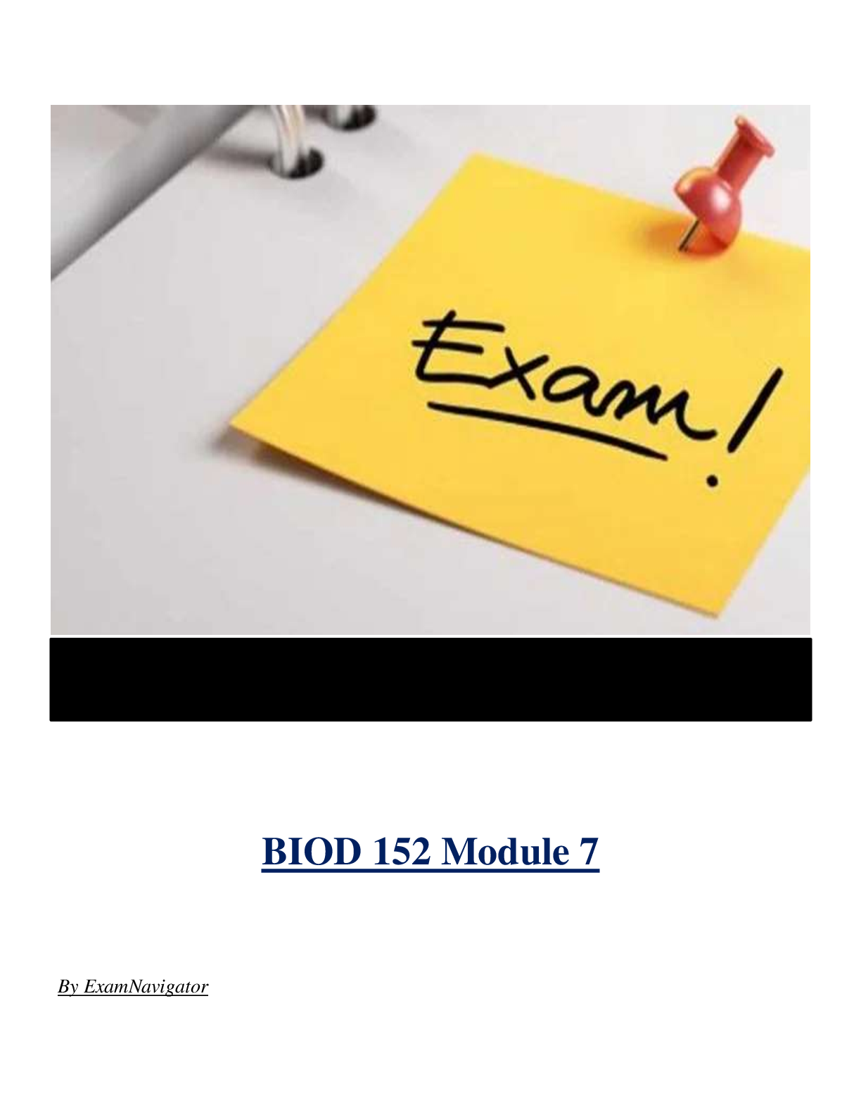 BIOD152 Module 7 ( Latest 2024 / 2025 ) Actual Questions and Answers 100% Correct