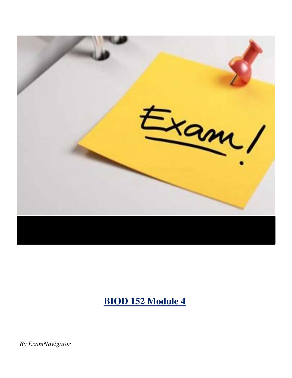 BIOD 152 Module 4 ( Latest 2024 / 2025 ) Actual Questions and Answers 100% Correct
