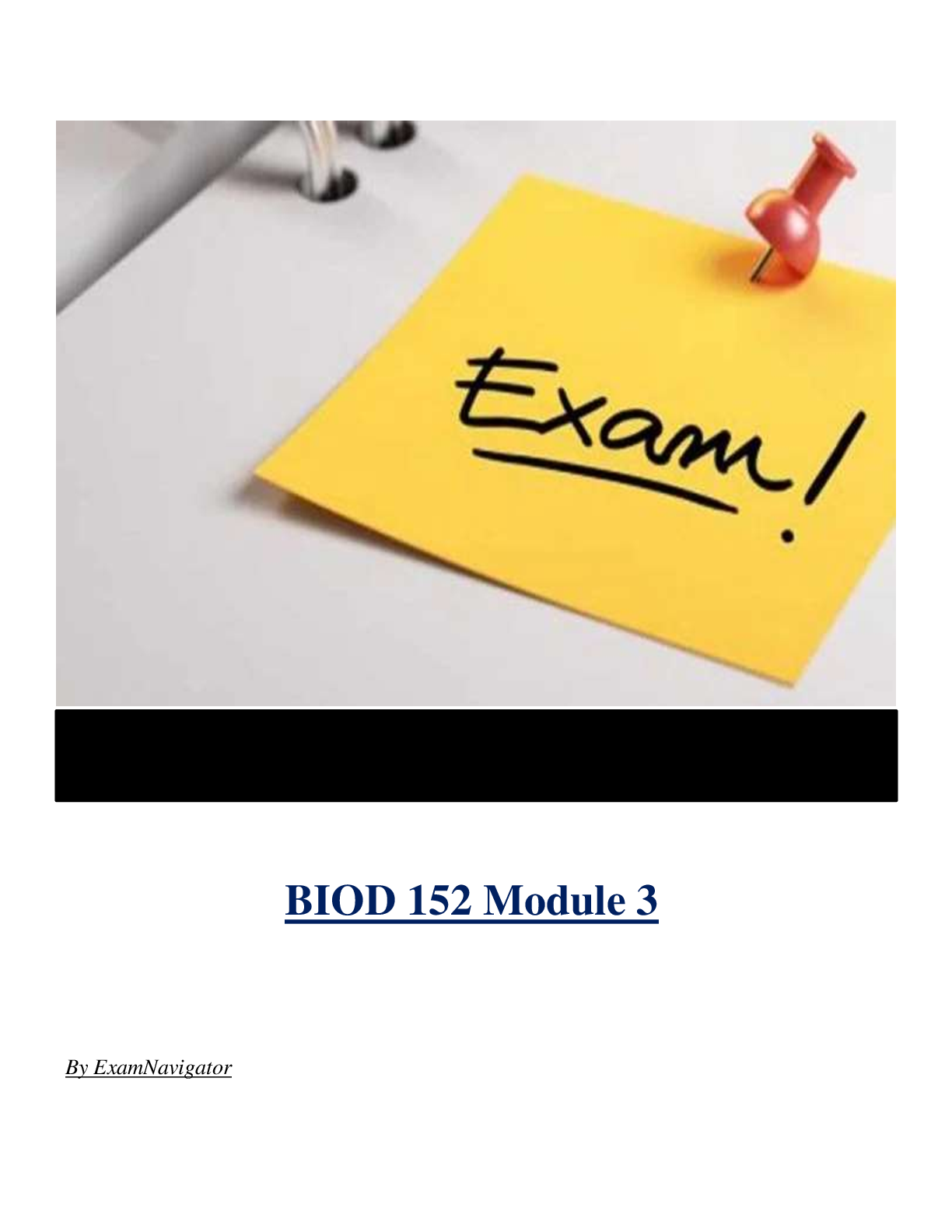 BIOD 152 Module 3 ( Latest 2024 / 2025 ) Actual Questions and Answers 100% Correct