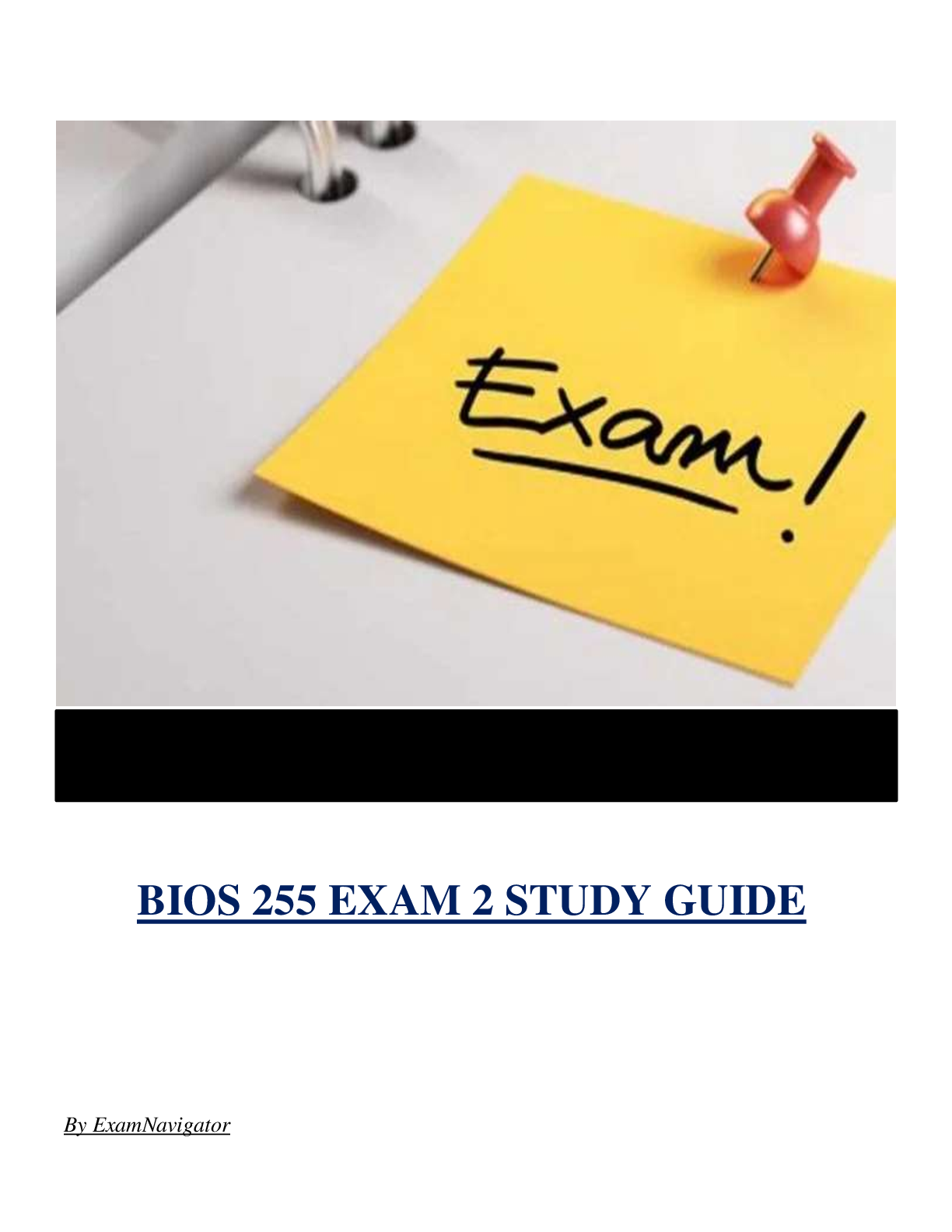 BIOS 255 EXAM 2 STUDY GUIDE ( Latest 2024 / 2025 ) Actual Questions and Answers 100% Correct