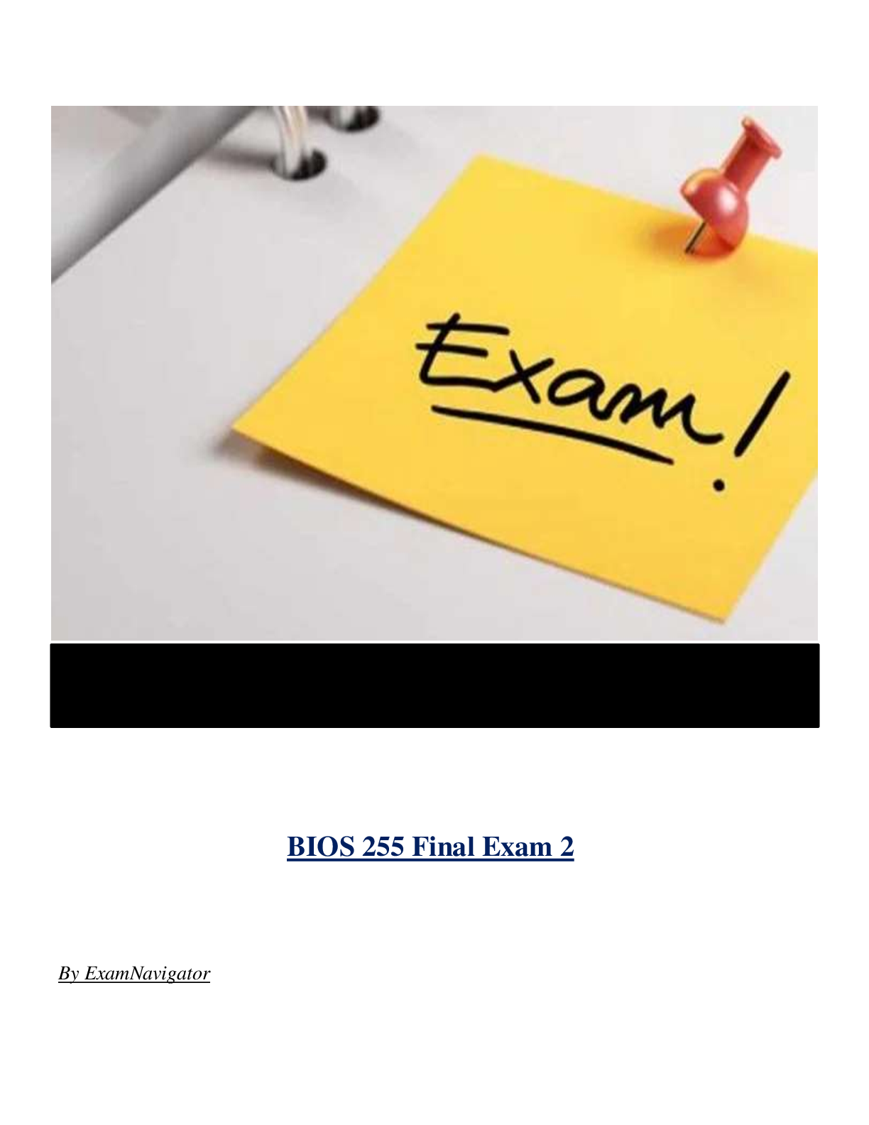 BIOS 255 Final Exam 2 ( Latest 2024 / 2025 ) Actual Questions and Answers 100% Correct