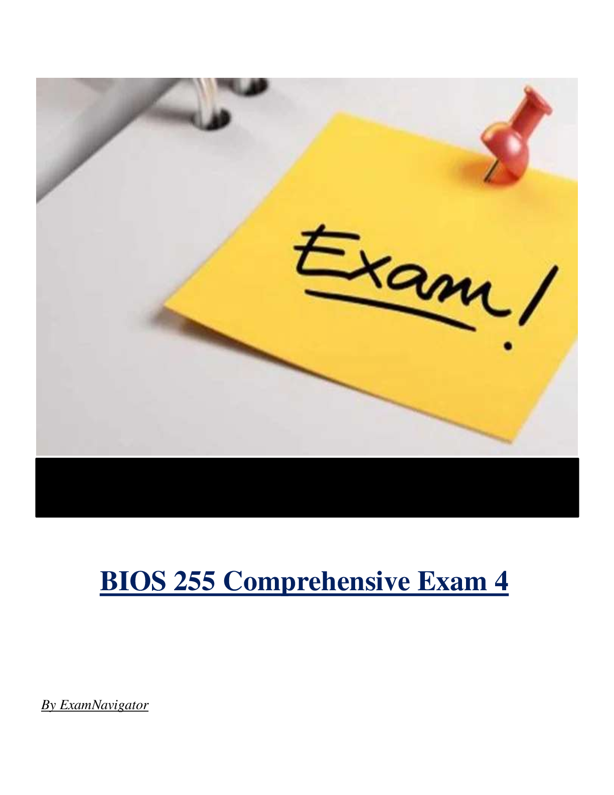 BIOS 255 Comprehensive Exam 4 ( Latest 2024 / 2025 ) Actual Questions and Answers 100% Correct