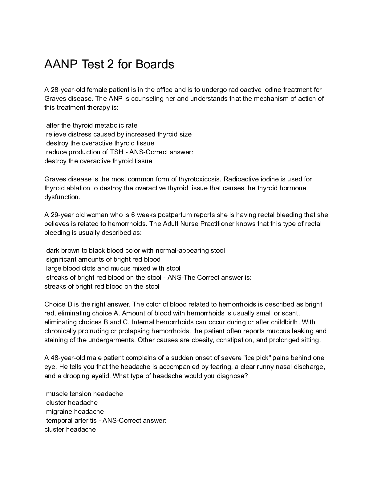 Preview image for AANP Test 2 for Boards