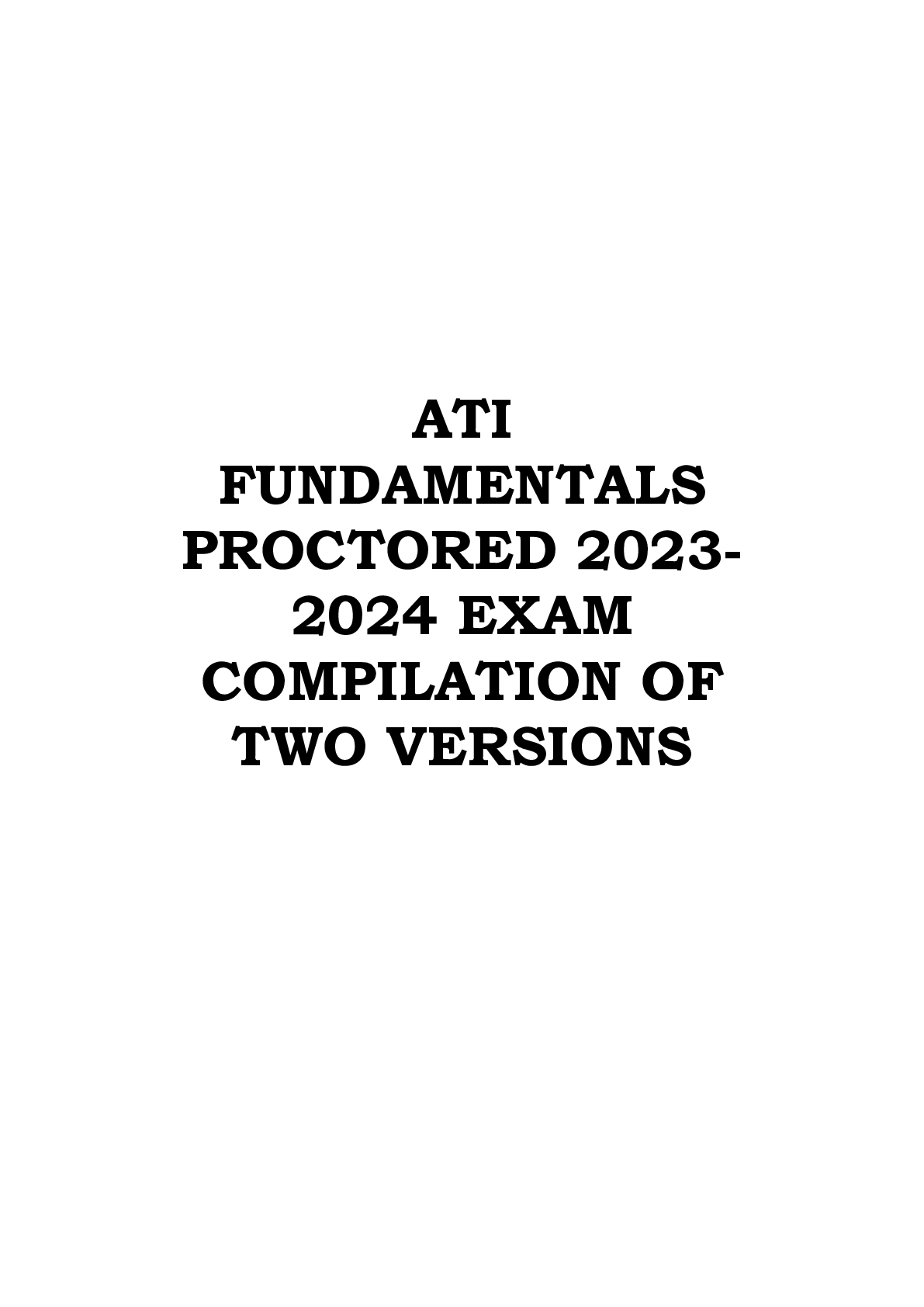 Preview image for ATI PHARMACOLOGY PROCTORED EXAM TEST BANK WITH NGN