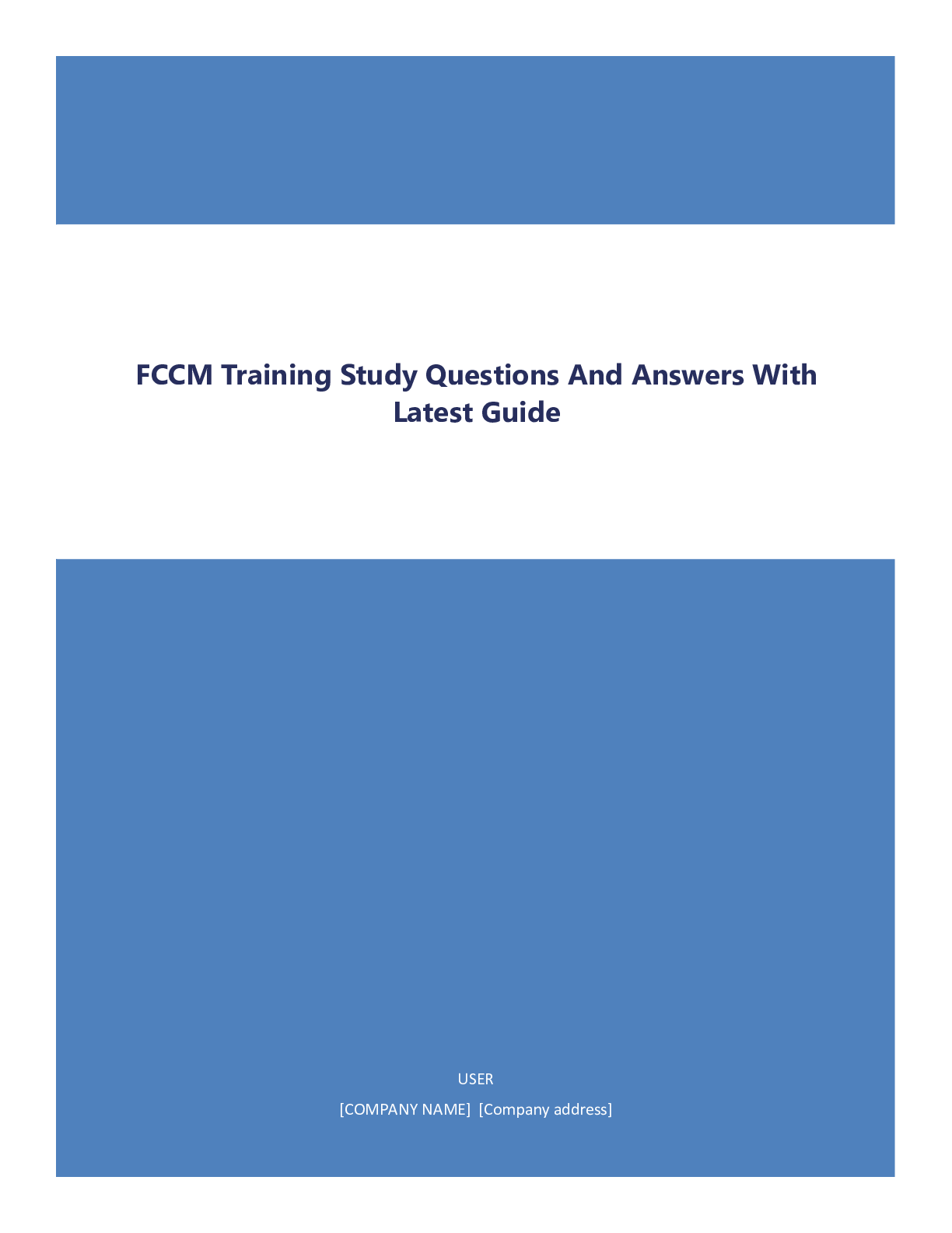 FCCM Training Study Questions And Answers With Latest Guide