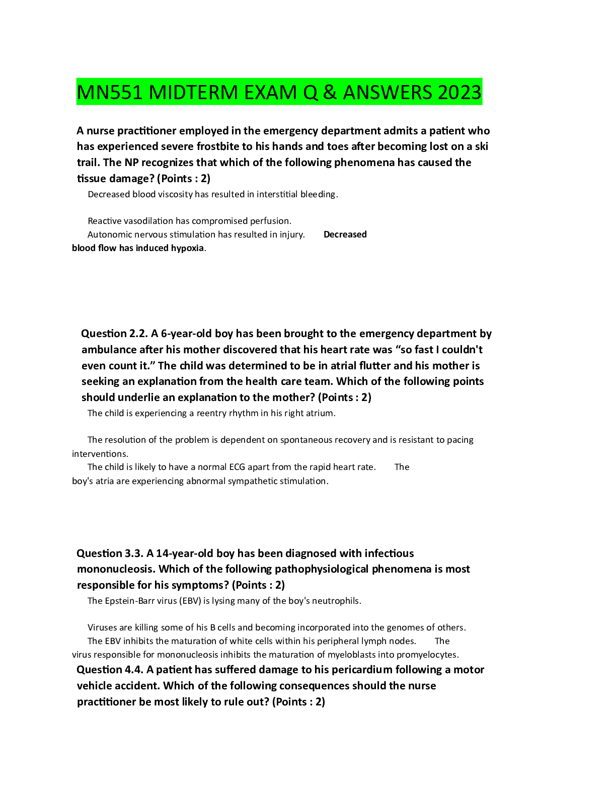 Preview image for MN551 MIDTERM EXAM Q _ ANSWERS 2023