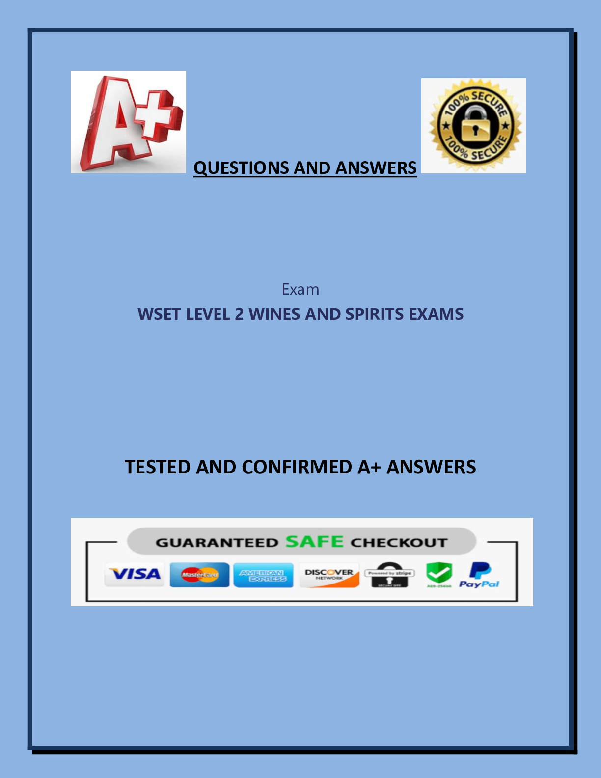 Preview image of WSET LEVEL 2 WINES AND SPIRITS EXAM. document