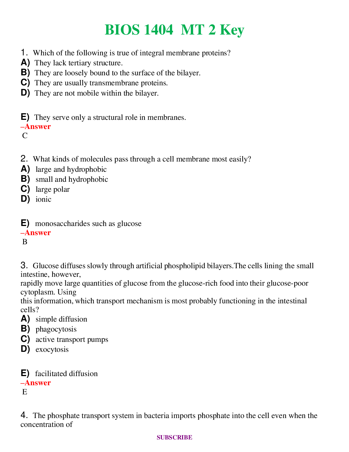 BIOS 1404 MT 2 Key   Questions and Answers (Verified Answers)