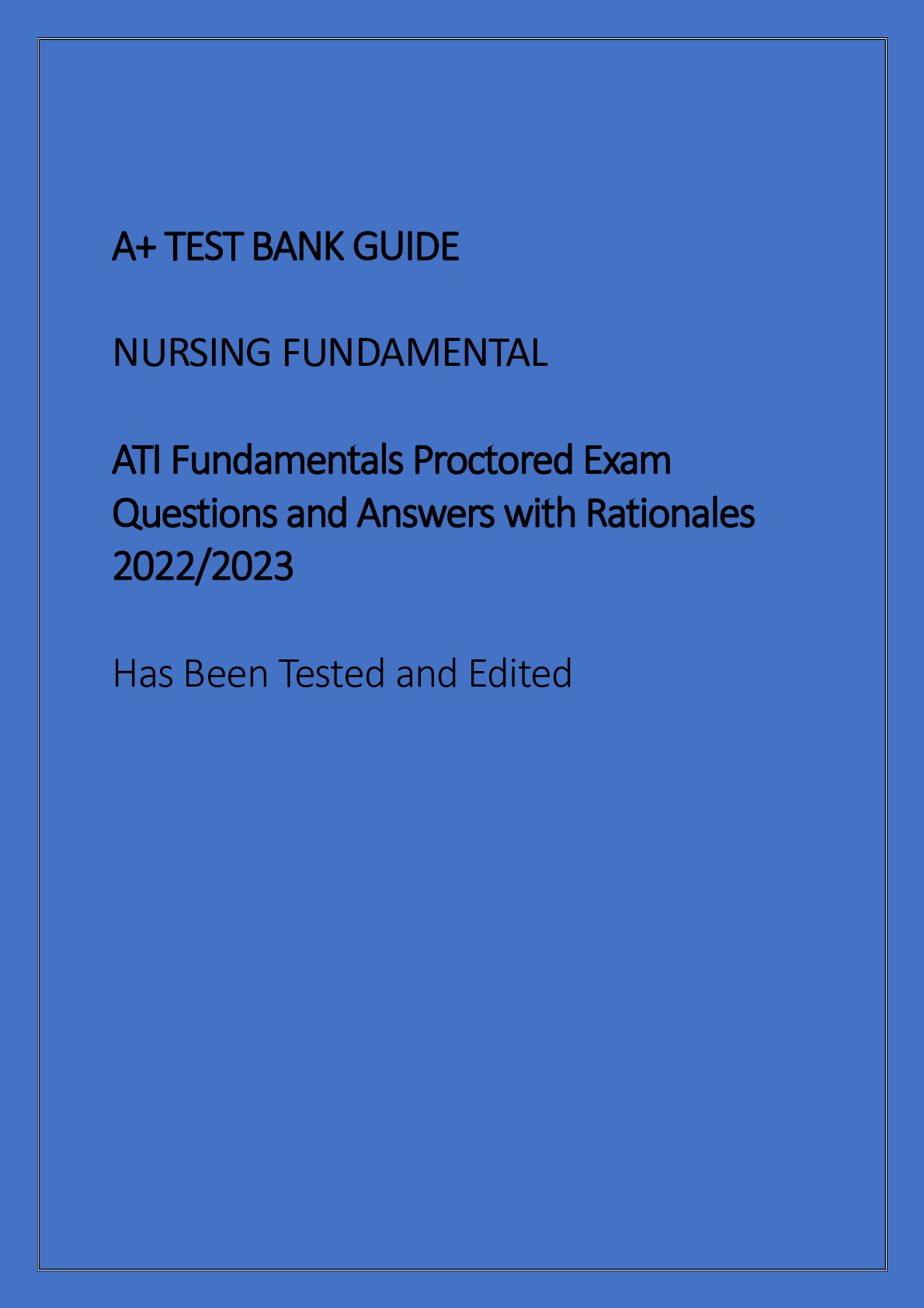 Preview image for PHARMACOLOGYPROCTORED LATEST EXAMQUESTIONS WITH COMPLETE &VERIFIED RATIONALES