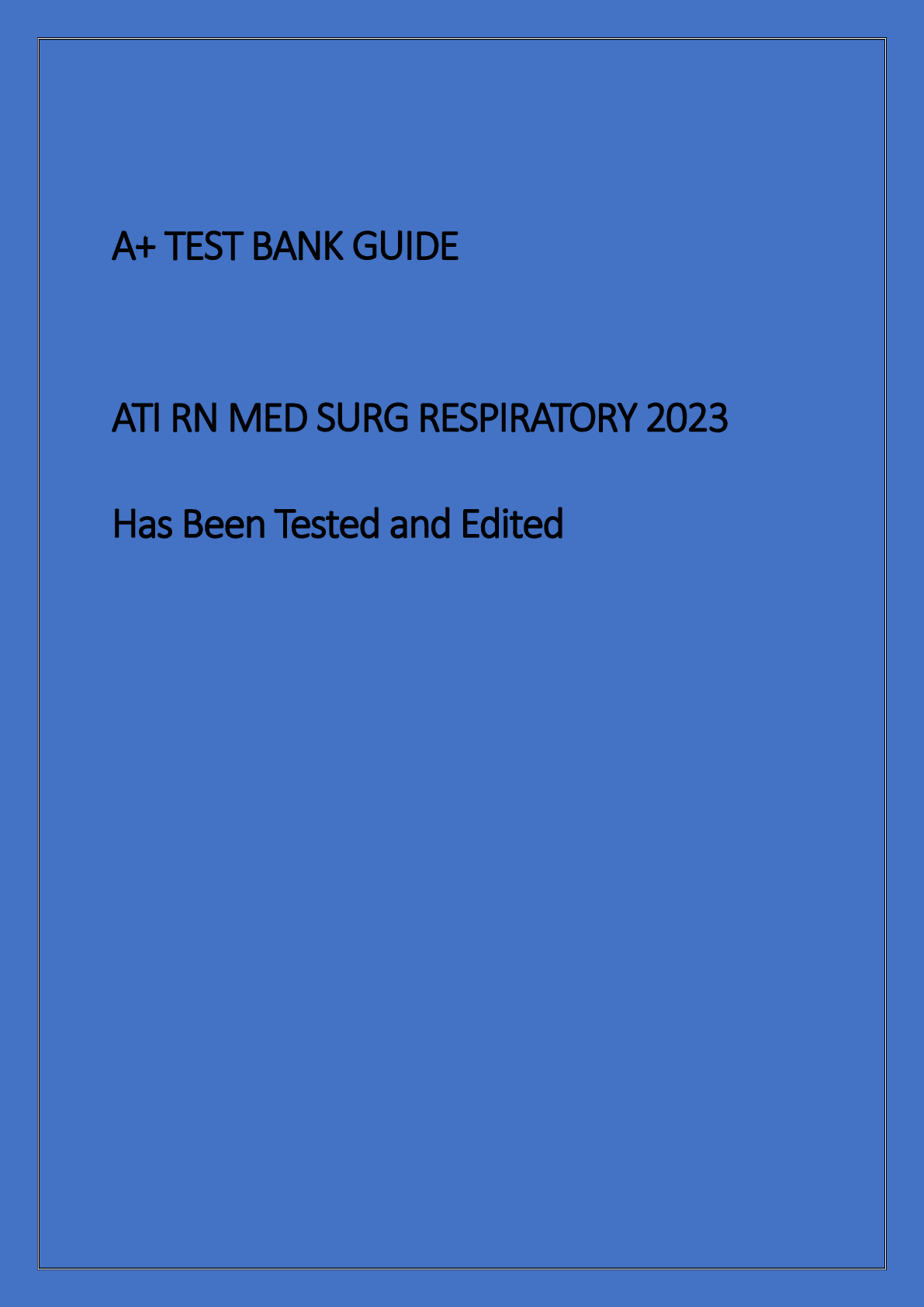 Preview image for ATI RN MED SURG RESPIRATORY 2023
