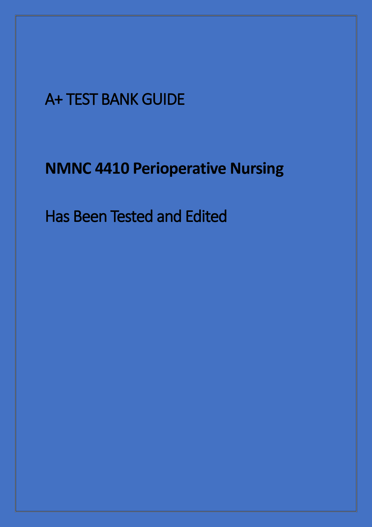 Preview image for NMNC 4410 Perioperative Nursing EXAM