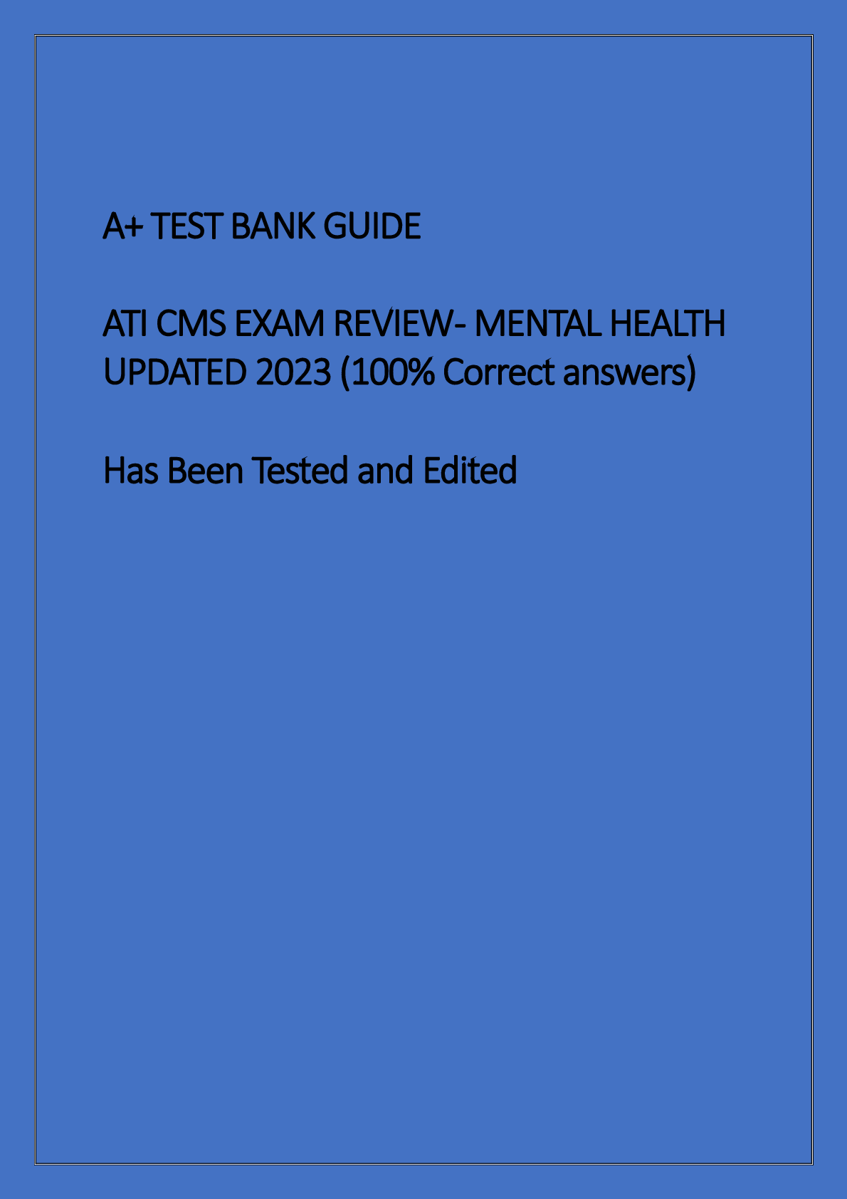 Preview image for ATI CMS EXAM REVIEW