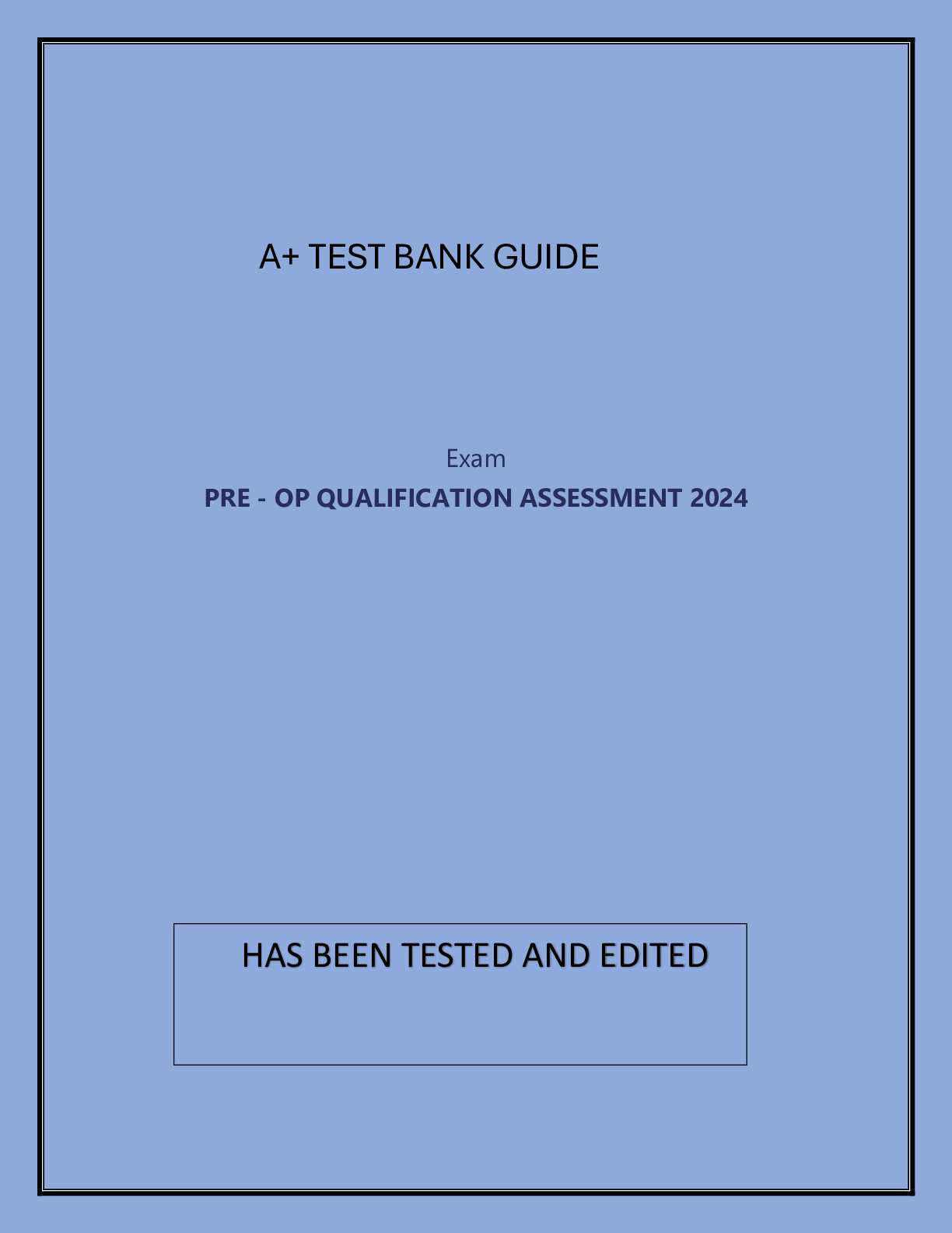 Preview image of PRE - OP QUALIFICATION ASSESSMENT 20 document