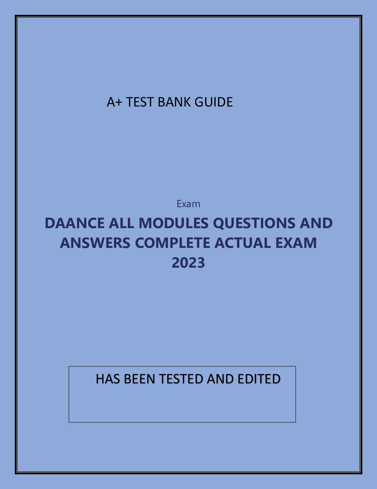 Preview image of DAANCE ALL MODULES QUESTIONS AND ANSWERS document