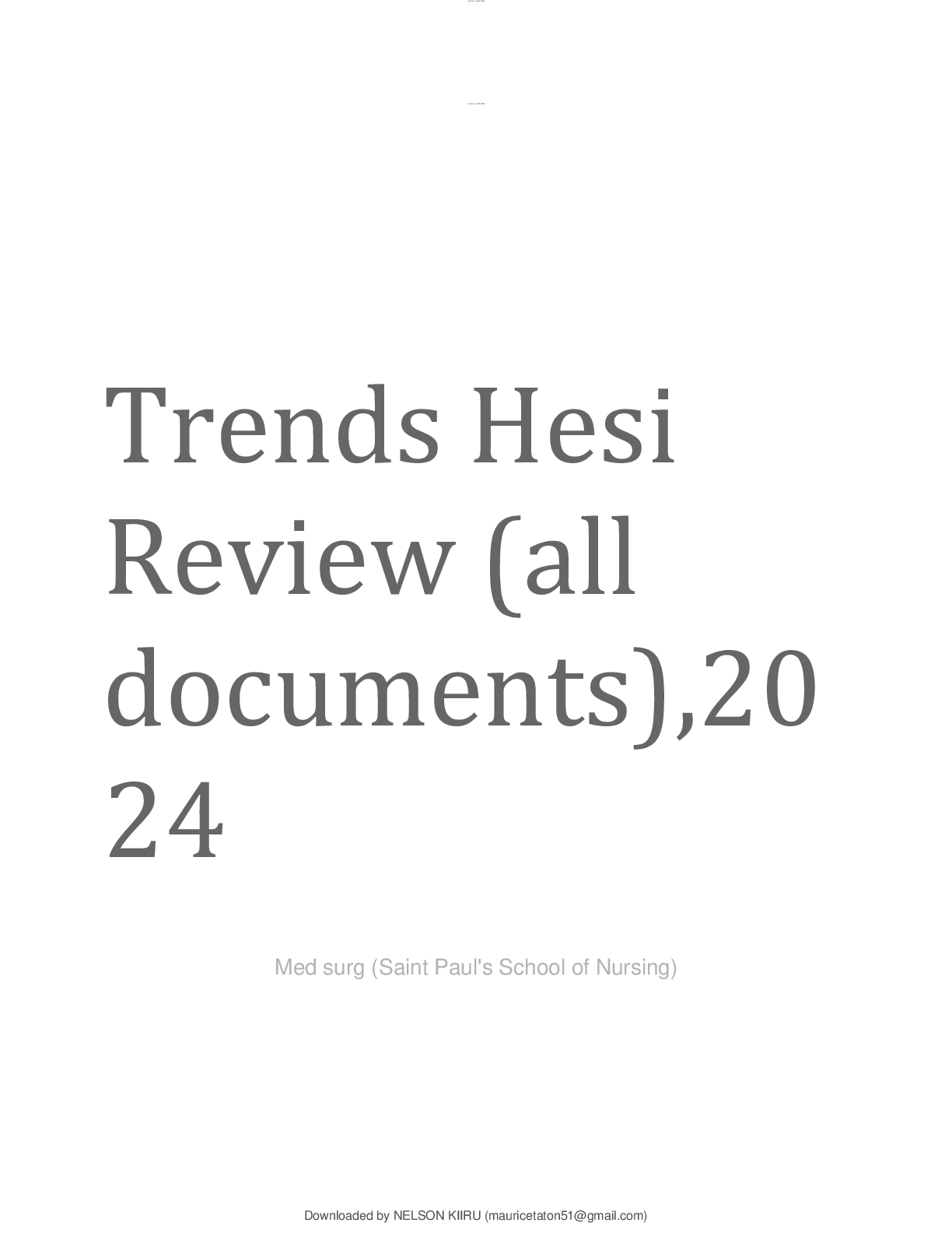Preview image for Trends Hesi Review (all documents),2024
