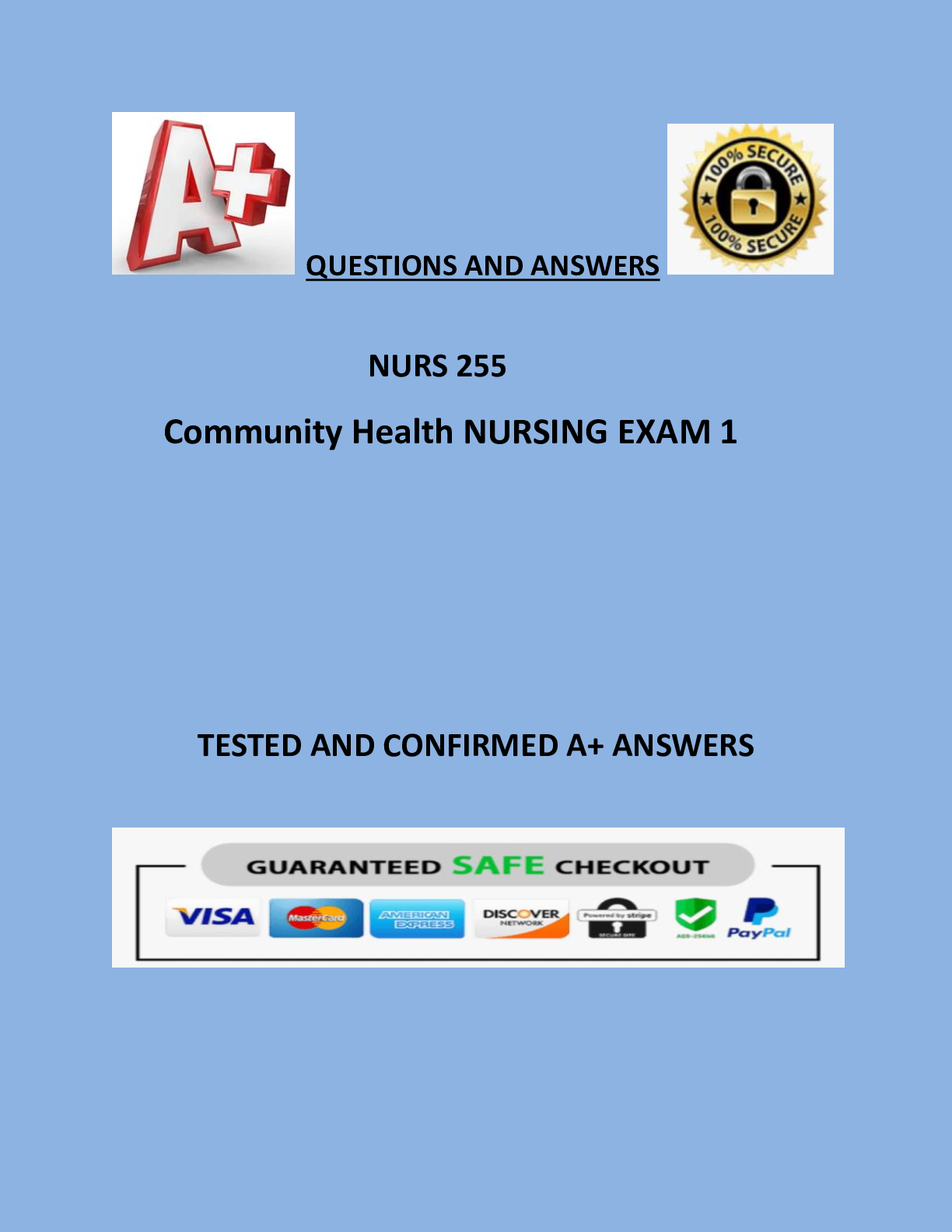 Preview image for Community Health NURSING EXAM 1