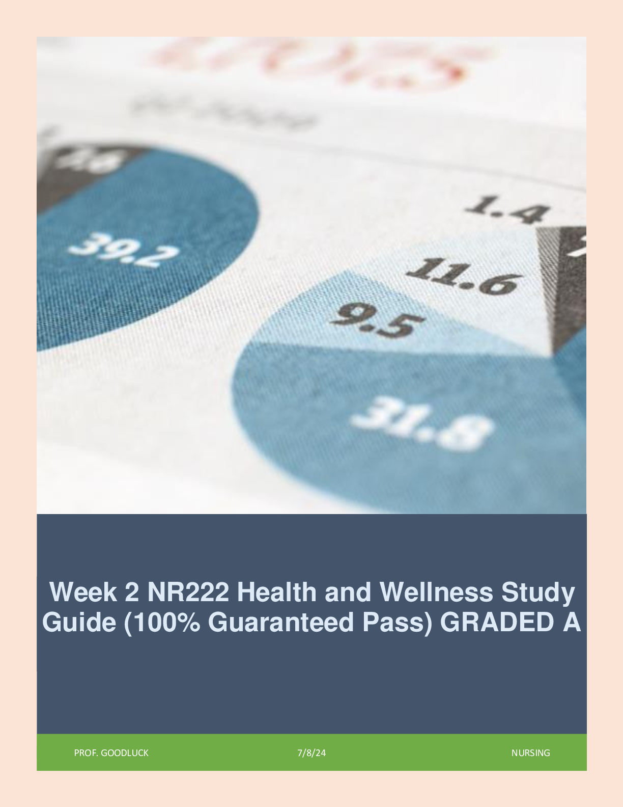 Preview image for Week 2 NR222 Health and Wellness Study Guide (100% Guaranteed Pass) GRADED A