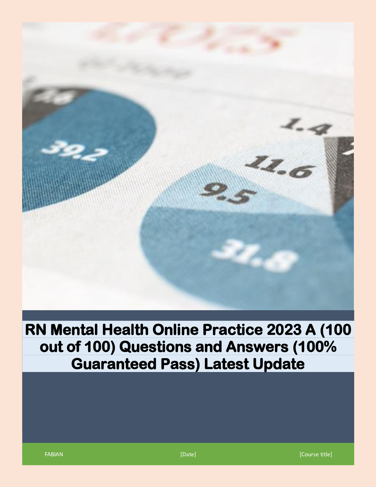 Preview image for RN Mental Health Online Practice 2023 A (100 out of 100) Questions and Answers (100% Guaranteed Pass) Latest Update
