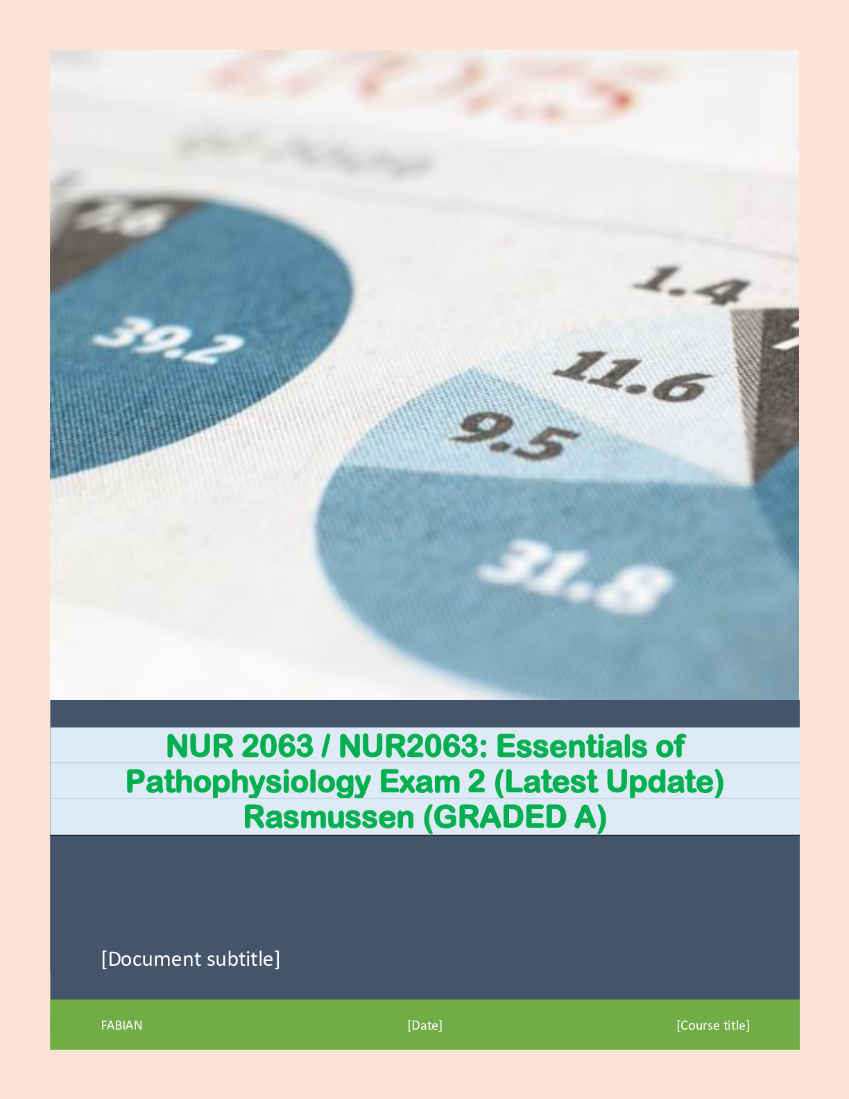 Preview image for NUR2063 Essentials of Pathophysiology Exam 2 (Latest Update) Rasmussen (GRADED A)