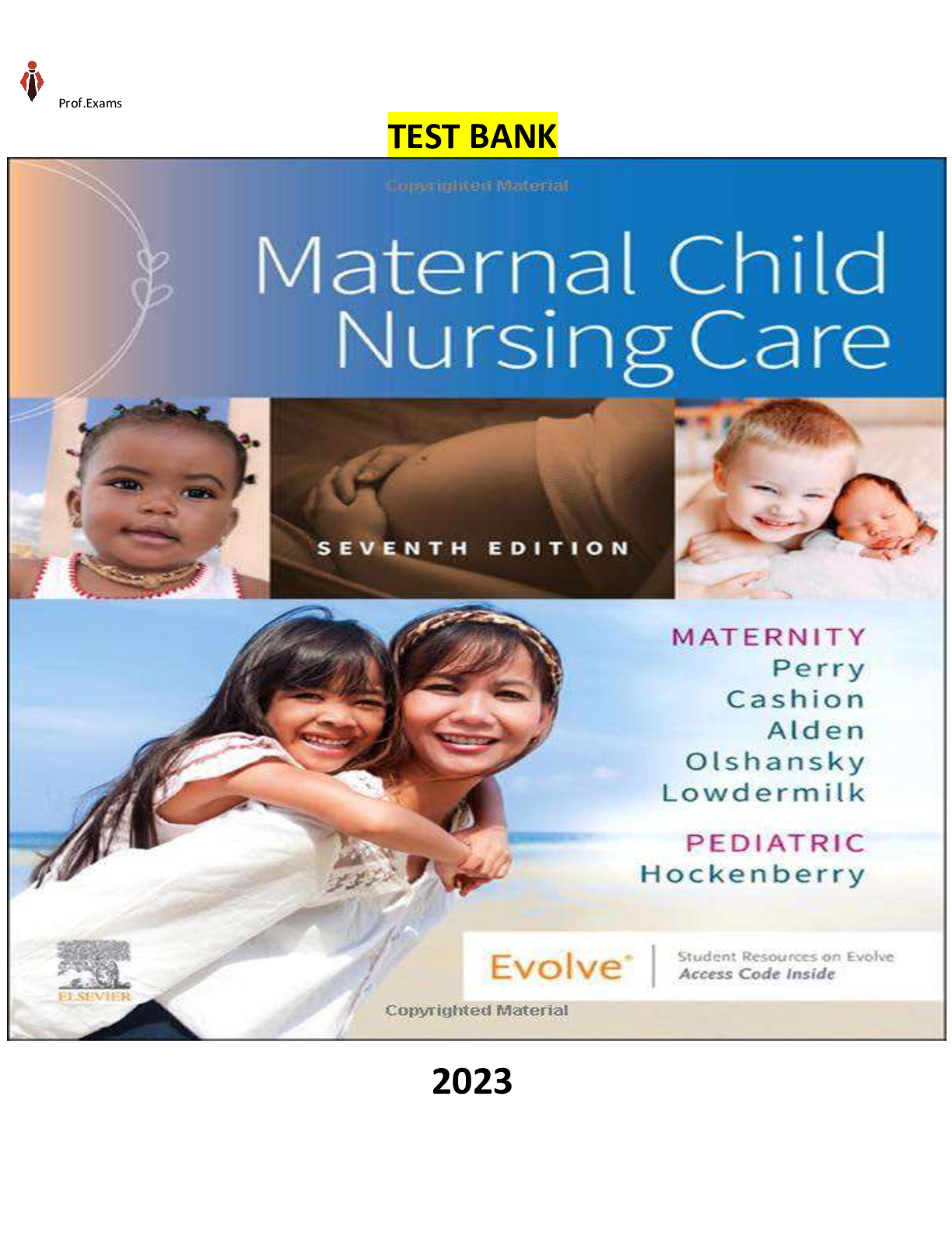 Preview image for Test Bank for Maternal Child Nursing Care 7E by Perry,Hockenberry,Cashion,Olshansky & Lowdermilk