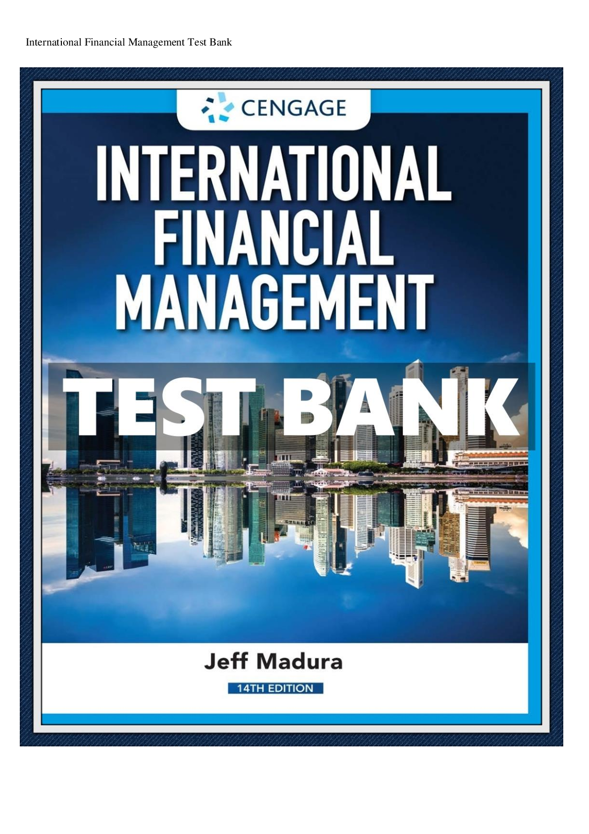 Preview image for TEST BANK FOR  International Financial Management