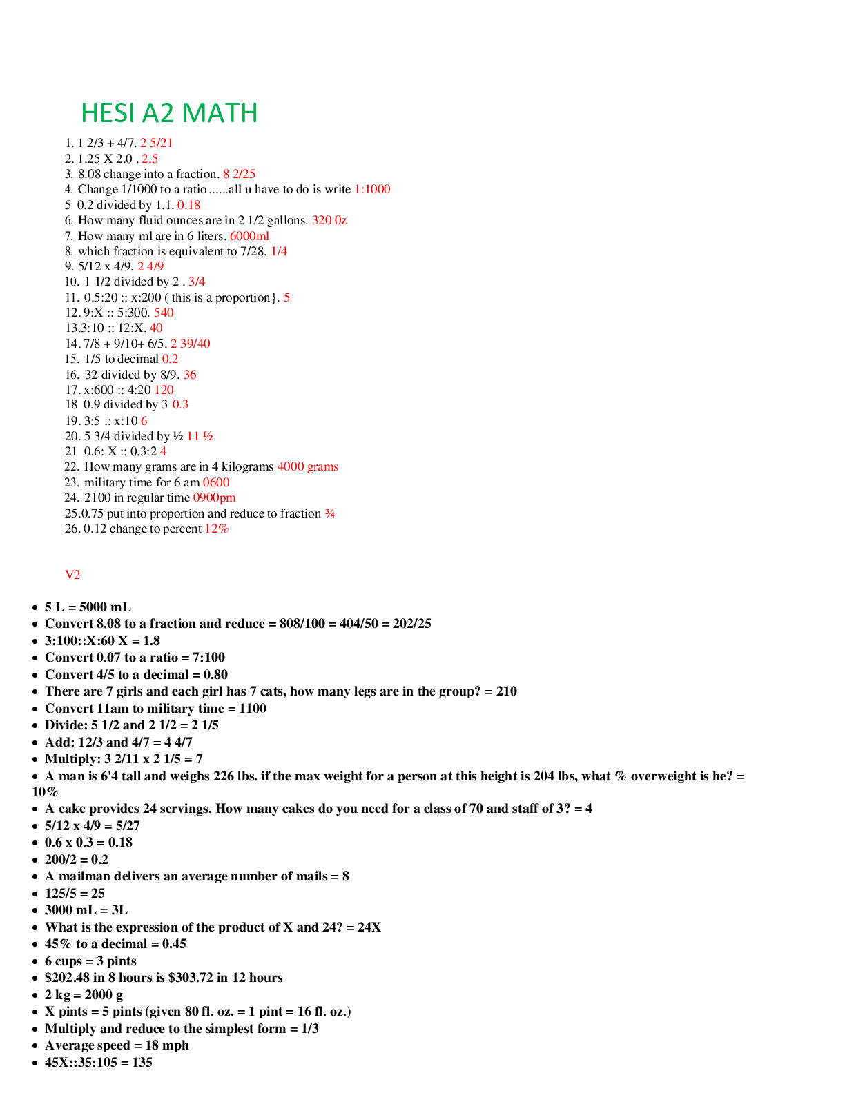 Preview image for HESI A2 MATH 2024