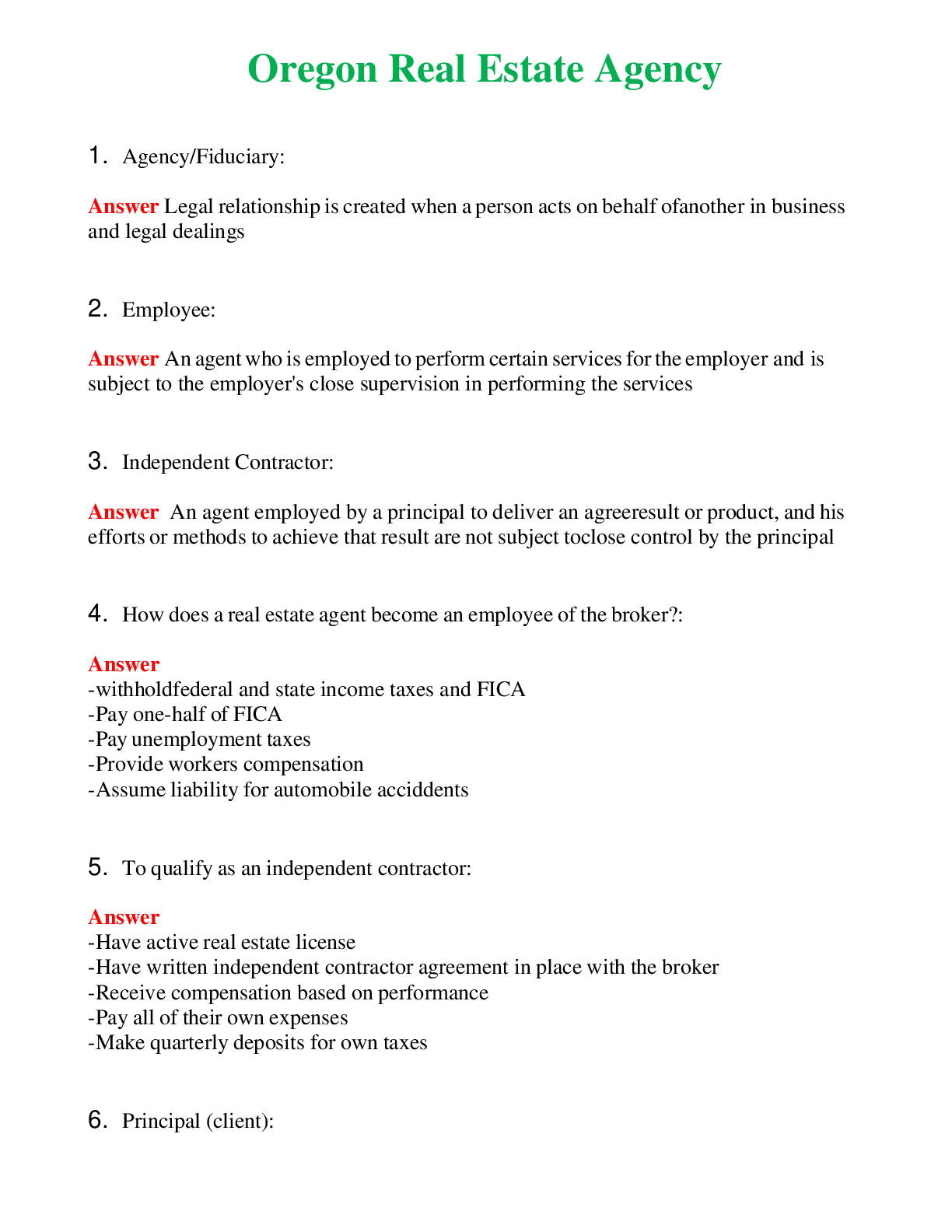 Preview image for Oregon Real Estate Agency Actual Questions and Verified Answers ( Included ) 100% Correct
