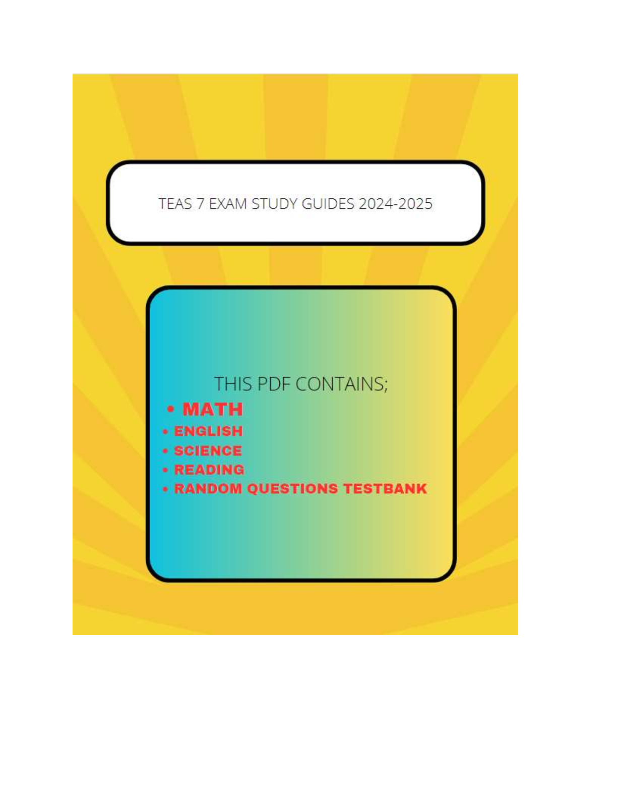 Preview image for Ati teas 2024-2025 Random Testbank