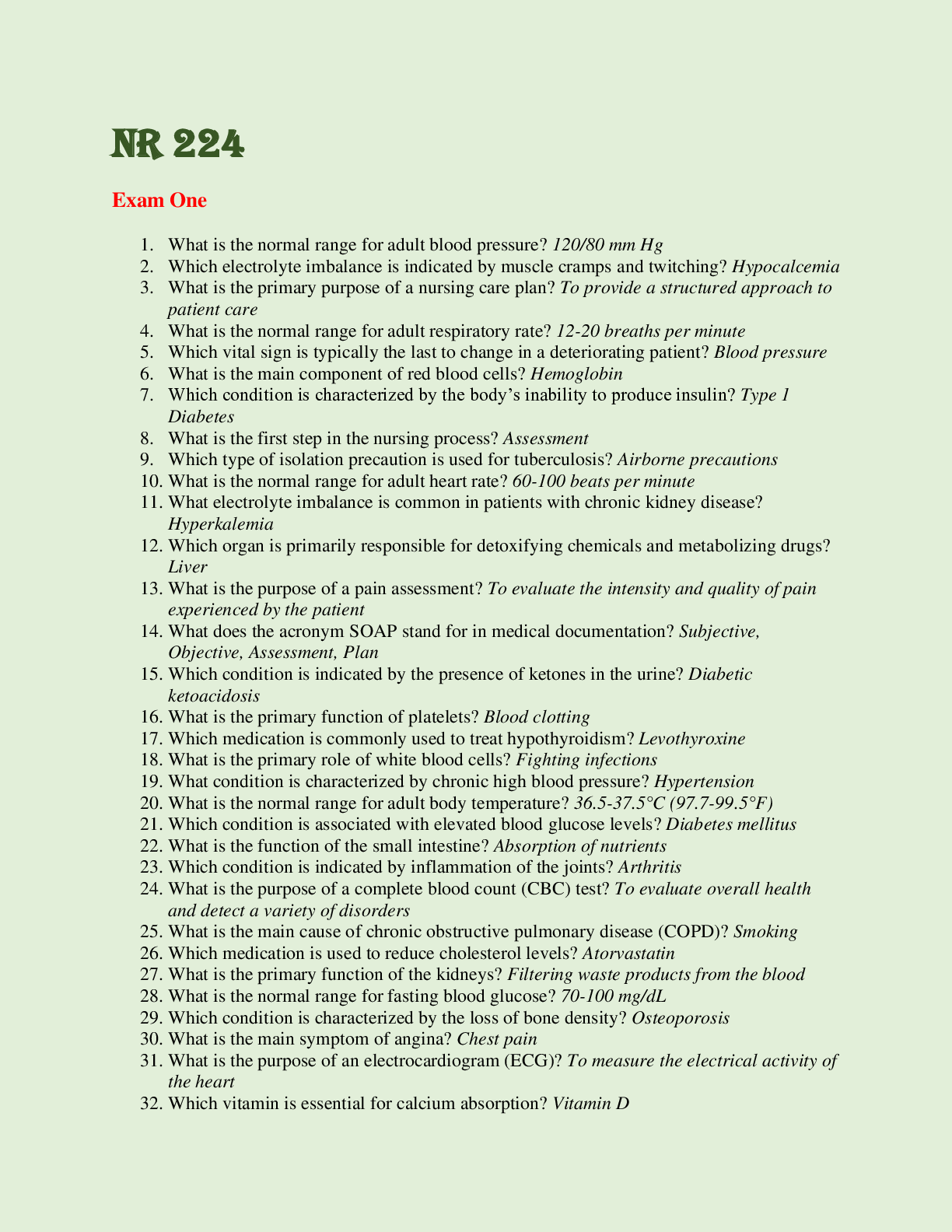 Preview image for NR 224 EXAM 1-3
