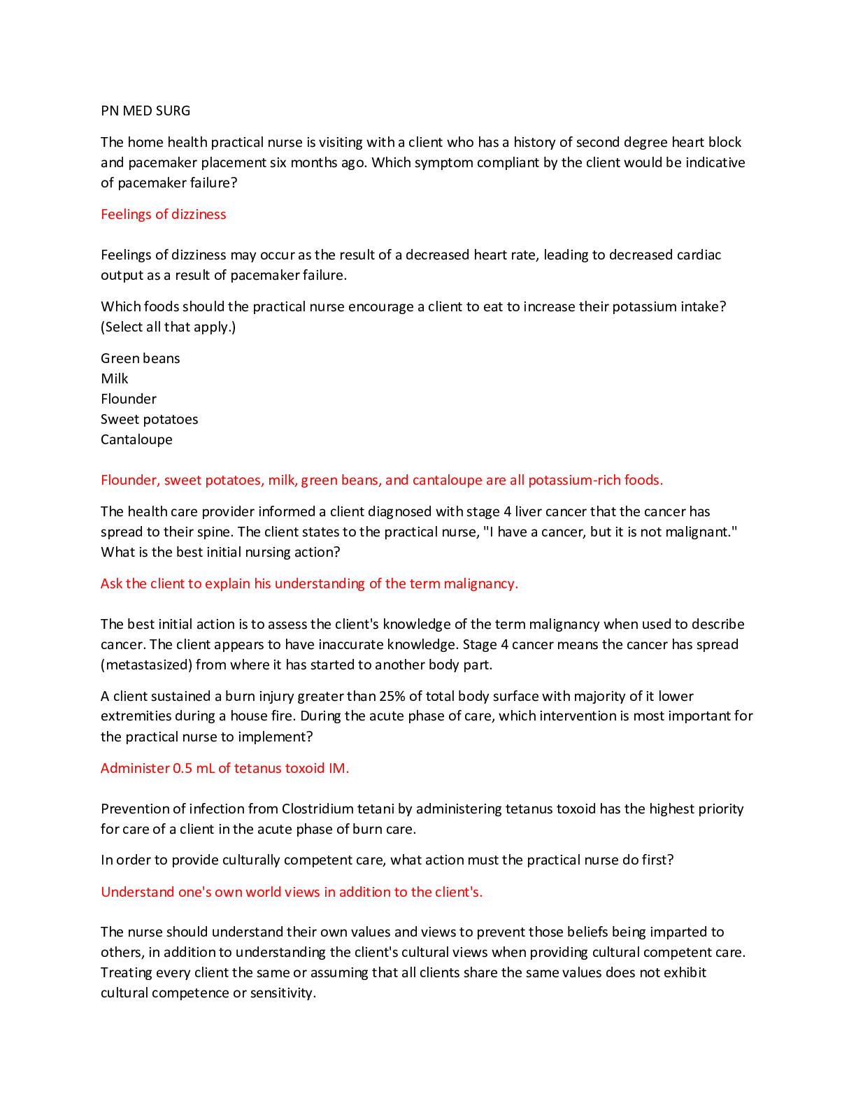 Preview image for PN MED SURG EXAM