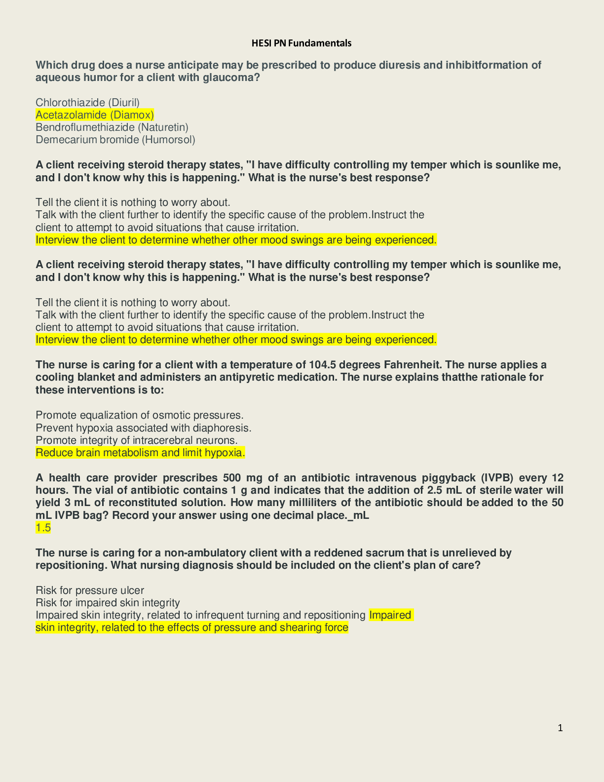 Preview image for HESI PN FUNDAMENTALS 3