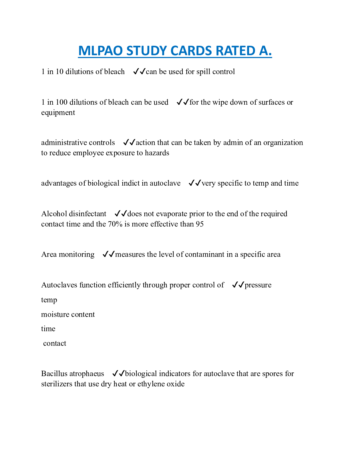 Preview image of MLPAO STUDY CARDS RATED A. document