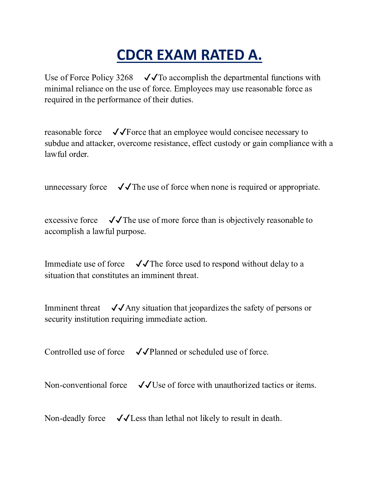 Preview image of CDCR EXAM RATED A\ document