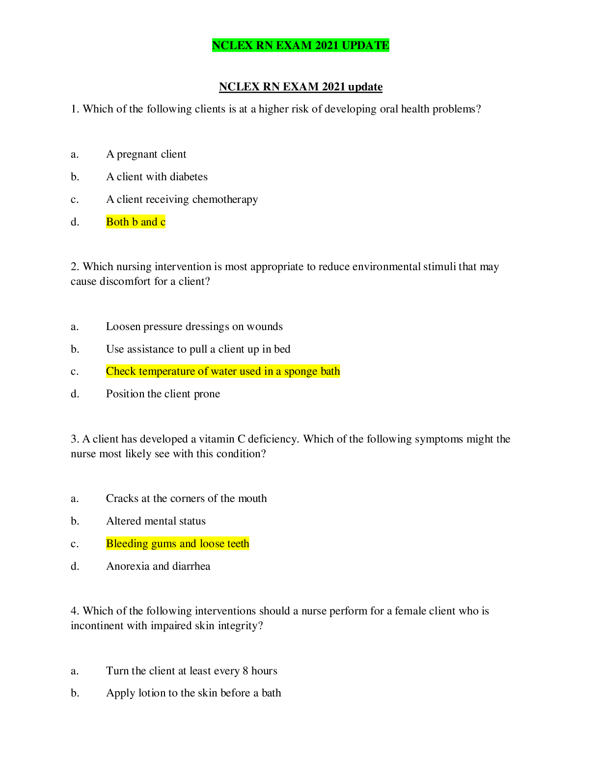 Preview image for NCLEX RN EXAM RN