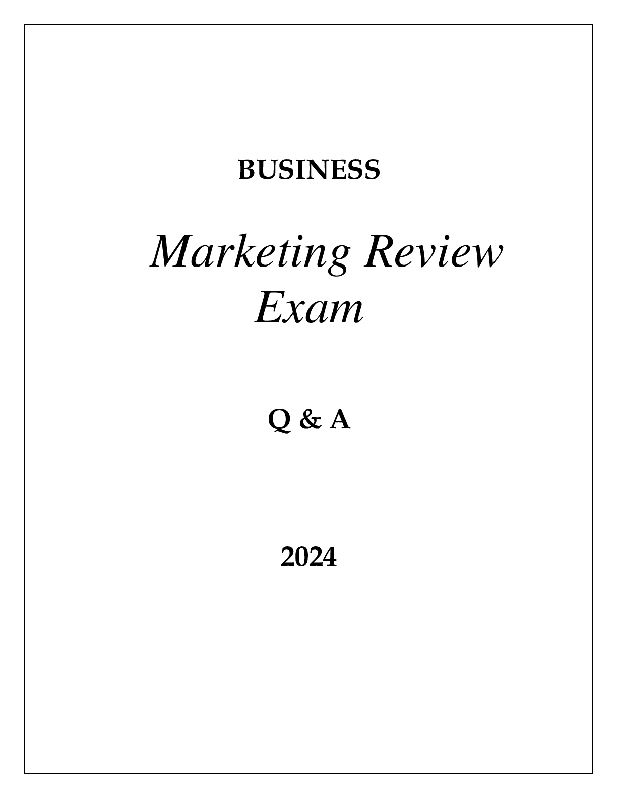 Preview image for UPenn BUSINESS MARKETING REVIEW EXAM Q & A 2024