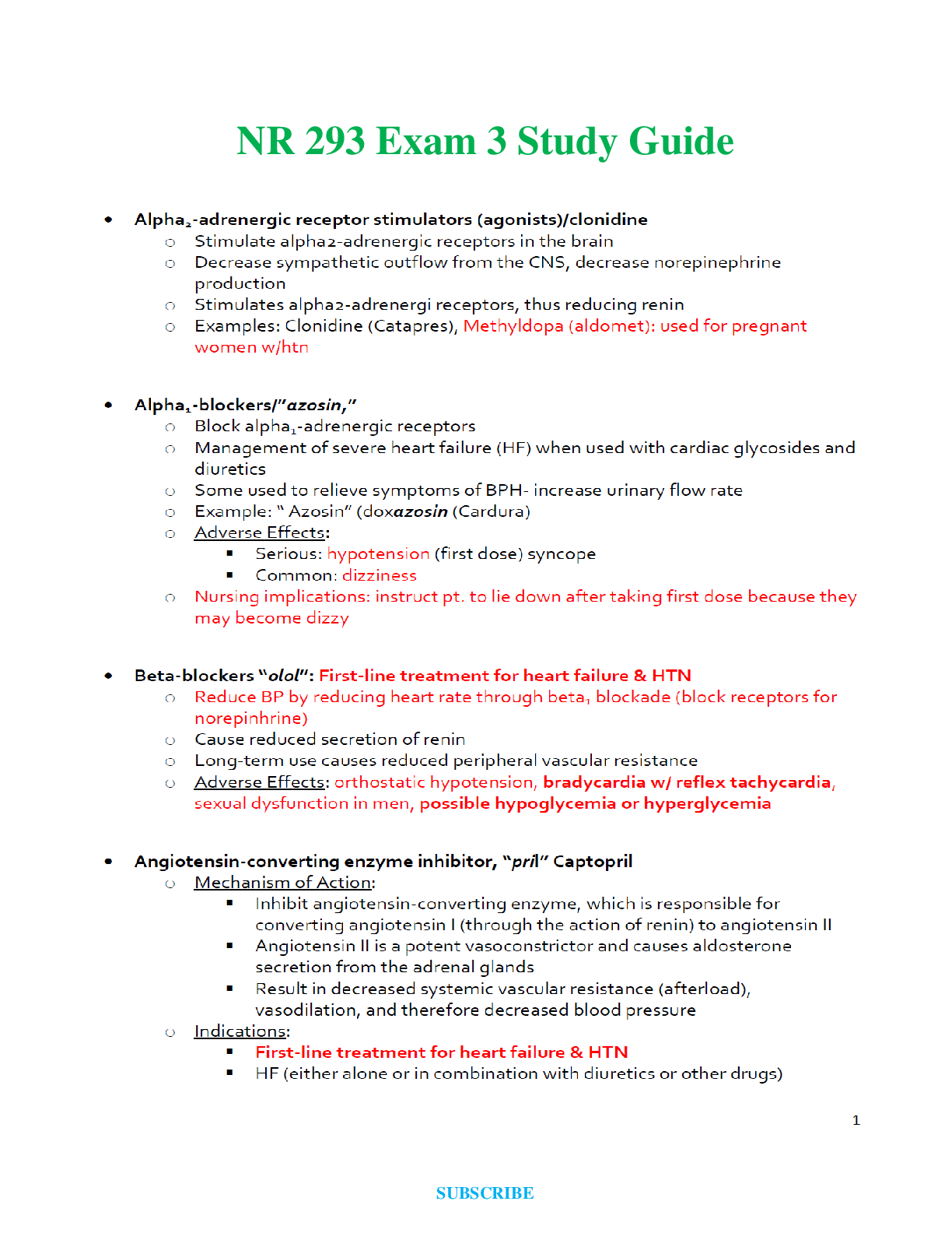 Preview of NR 293     Exam 3 Study GuideQuestions and Answers (Verified Answers)