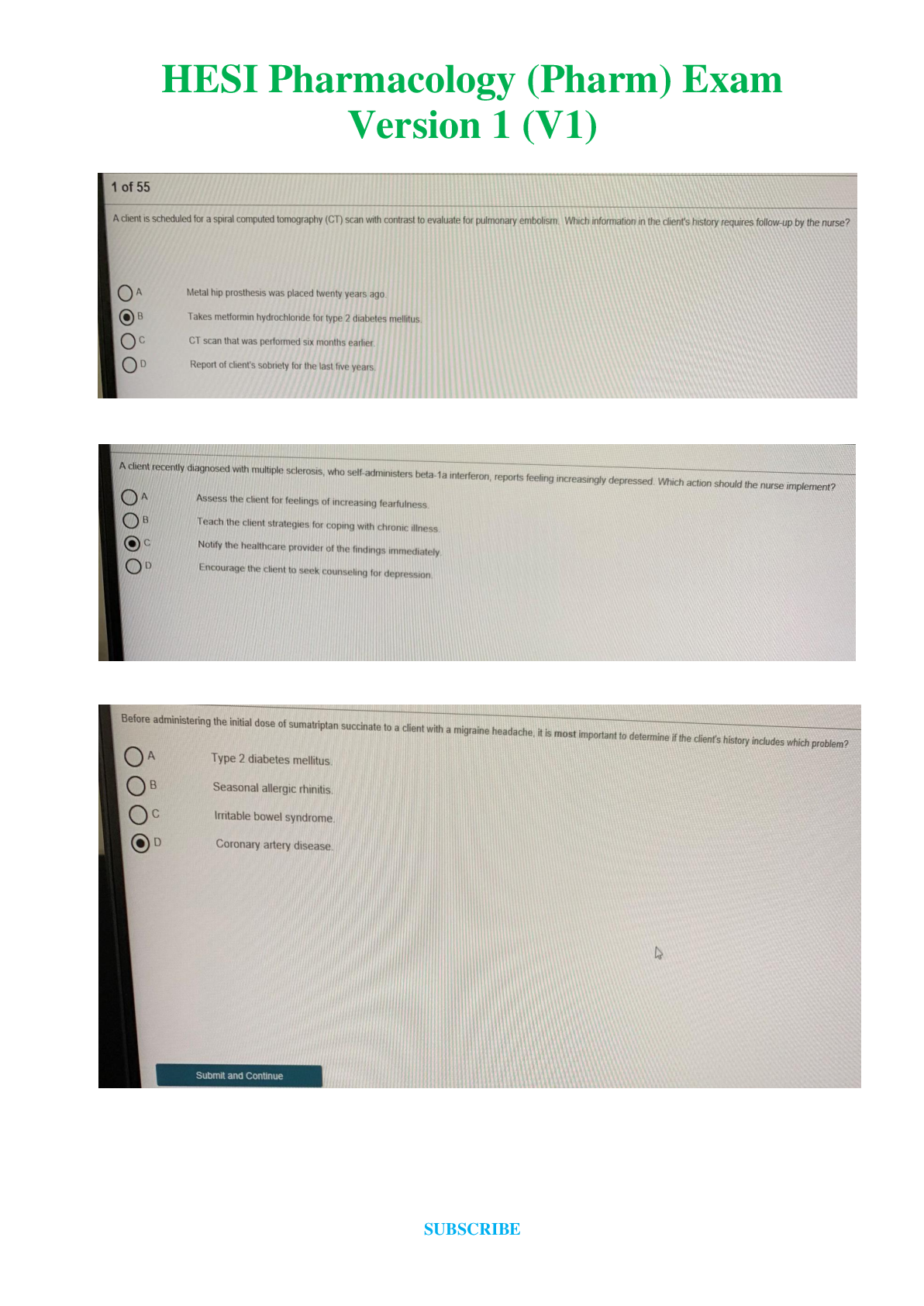 Preview of HESI Pharmacology (Pharm) Exam Version 1 (V1) Questions and Answers (Verified Answers)