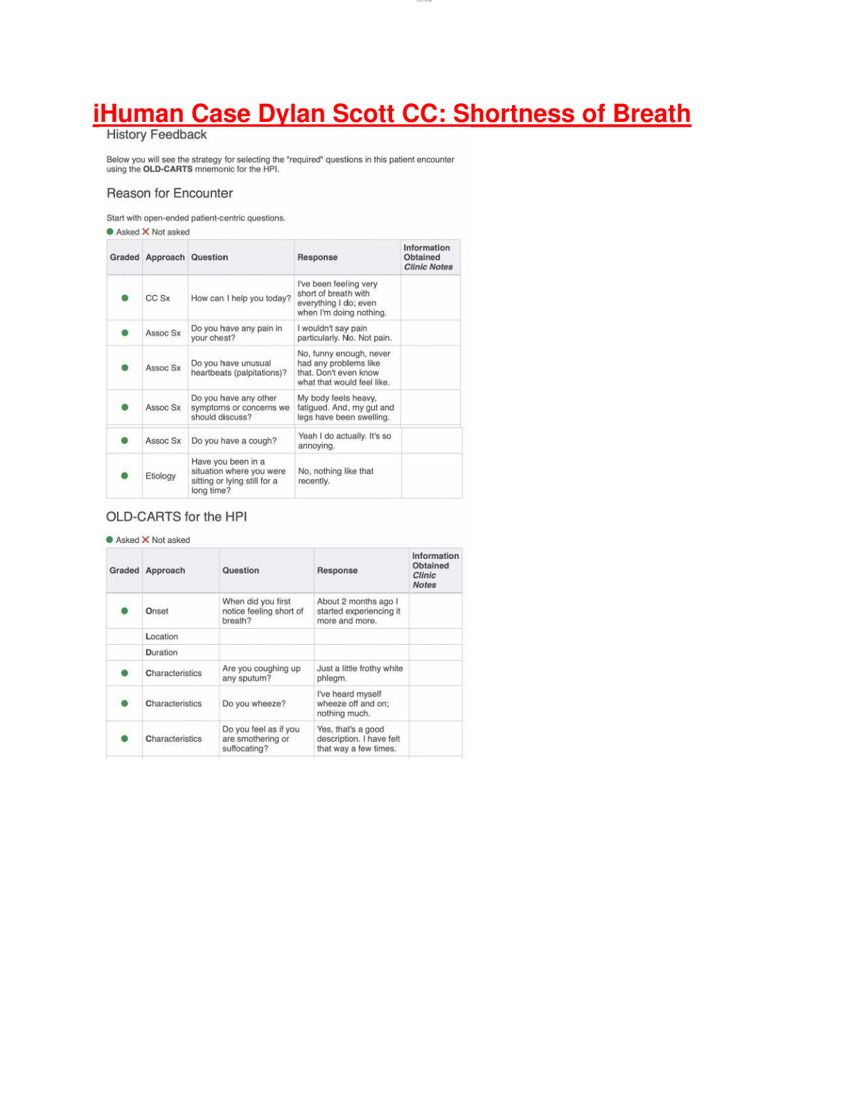 Preview image for iHuman Case Dylan Scott CC: Shortness of Breath
