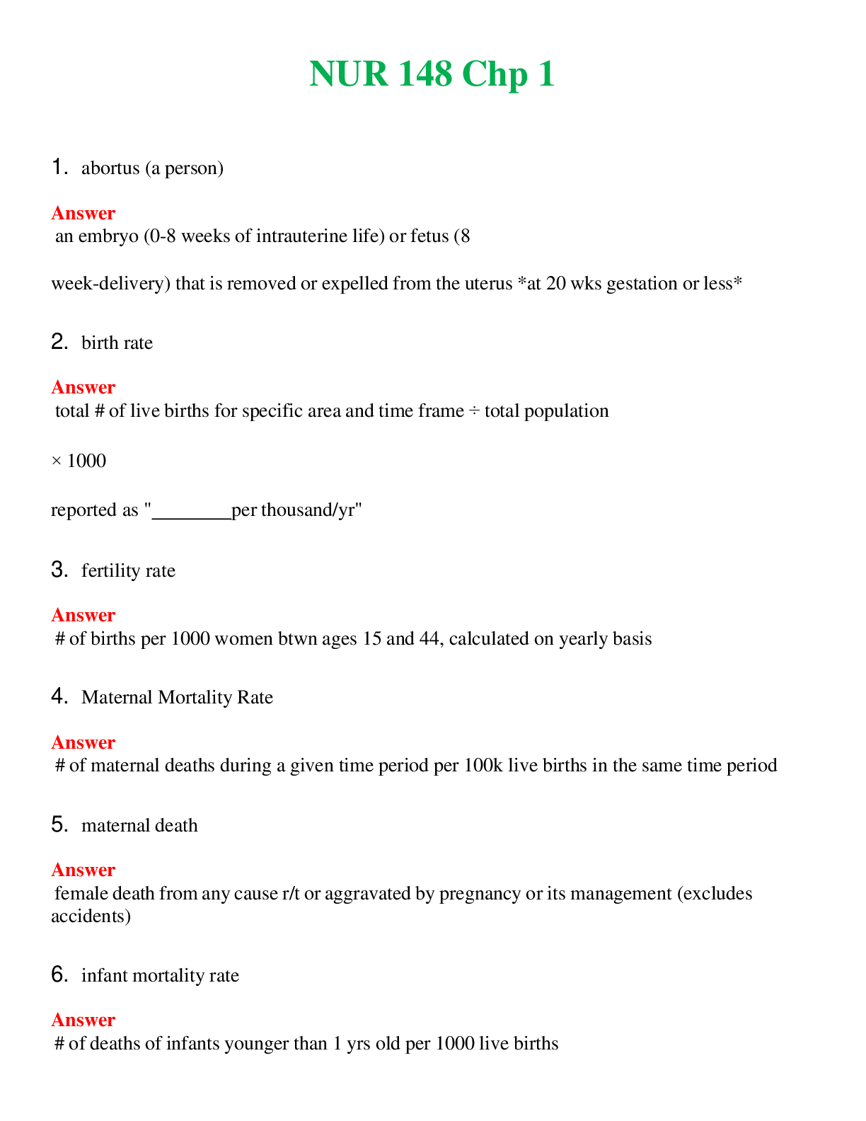 NUR 148   CHP 1 | COMPLETE ANSWERS 100% CORRECT