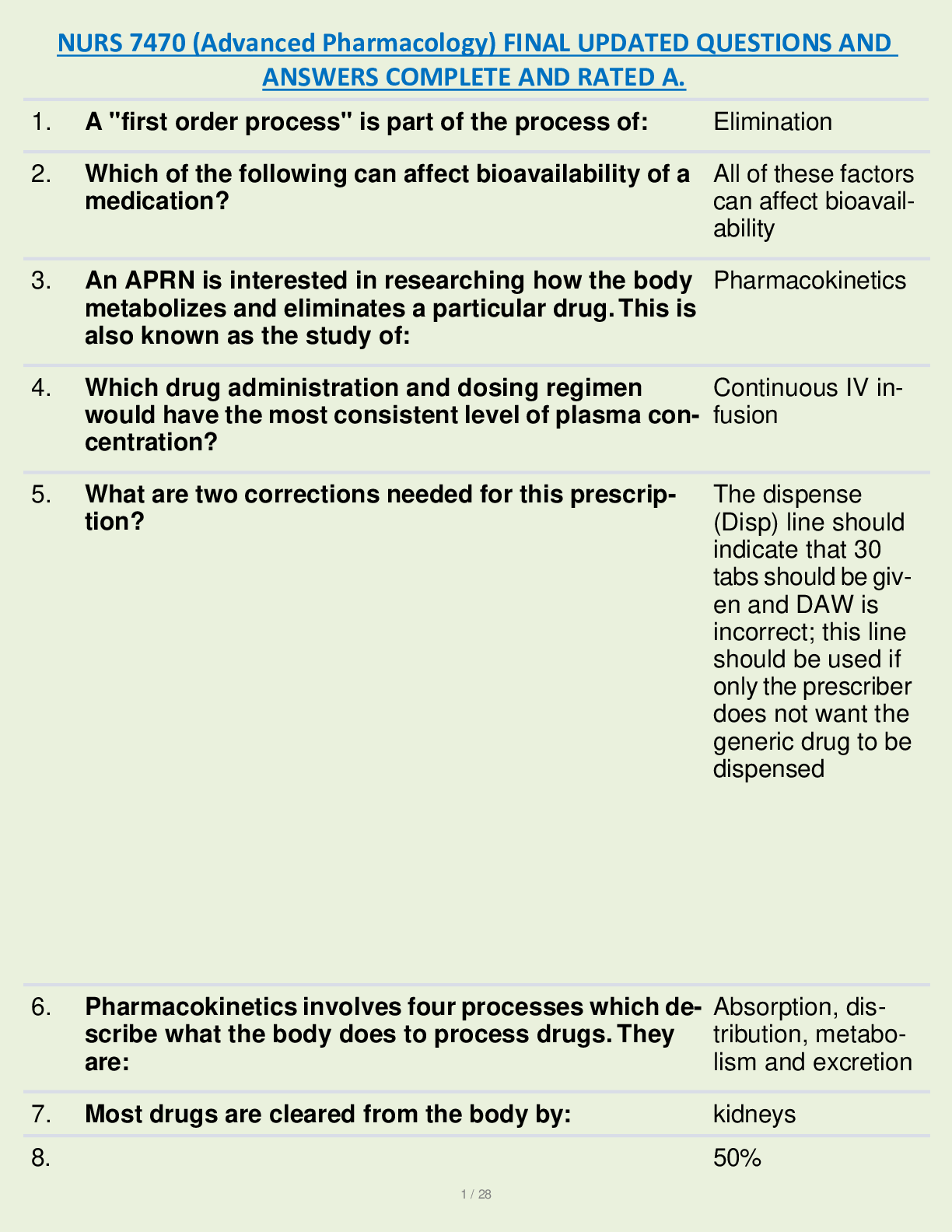 Preview image for NURS 7470 (Advanced Pharmacology) FINAL UPDATED QUESTIONS AND  ANSWERS COMPLETE AND RATED A.