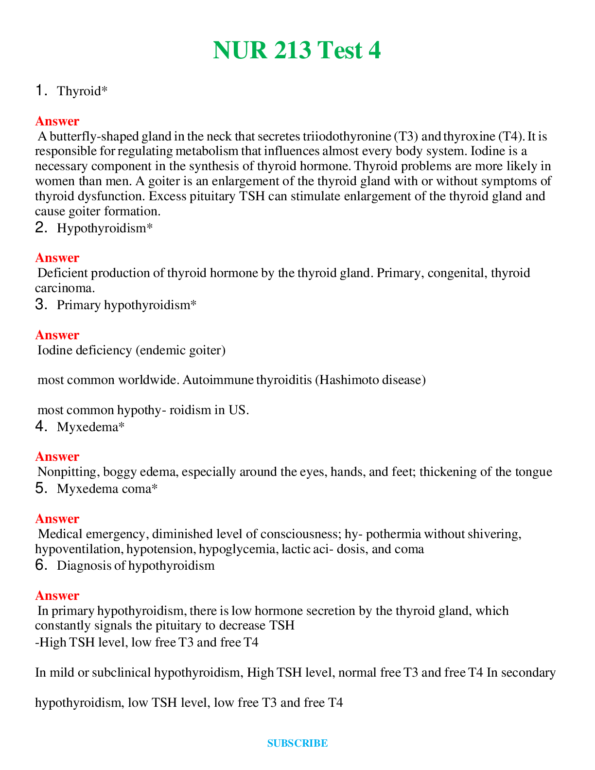NUR 213   TEST 4  | PASSED | A+ RATED GUIDE | NEW FULL EXAM