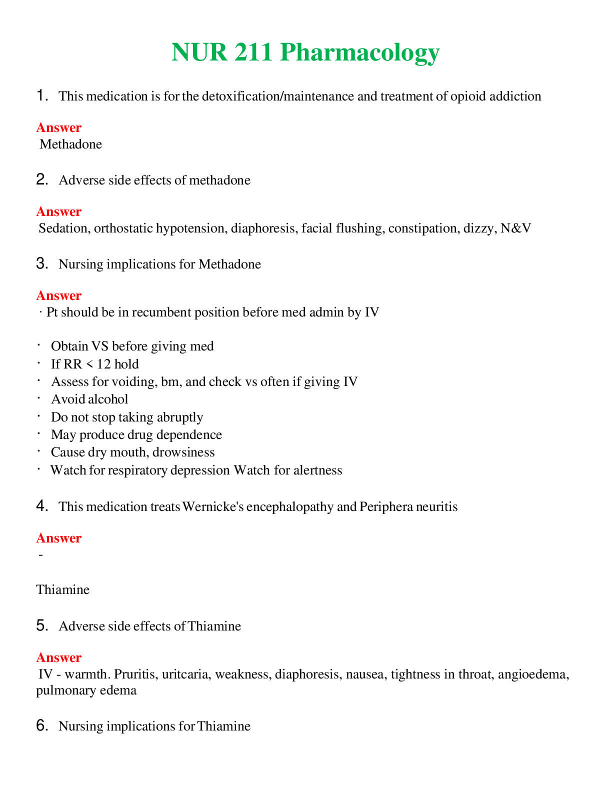 NUR 211   PHARMACOLOGY | COMPLETE QUESTIONS & ANSWERS (SOLVED) 100% CORRECT