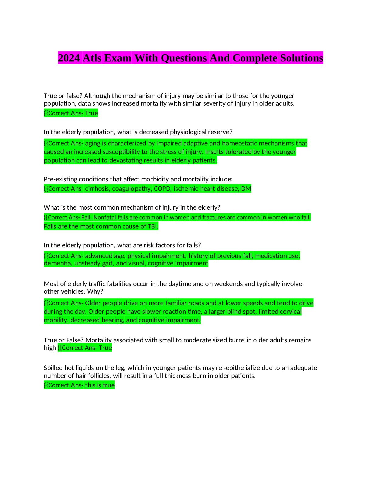 Preview of 2024 Atls Exam With Questions And Complete Solutions.pdf