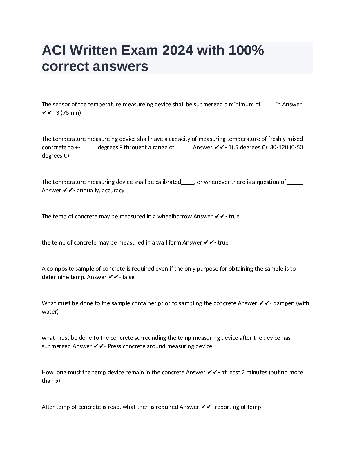 Preview of ACHE BOG Sample Test Questions and Answers Rated A+.pdf