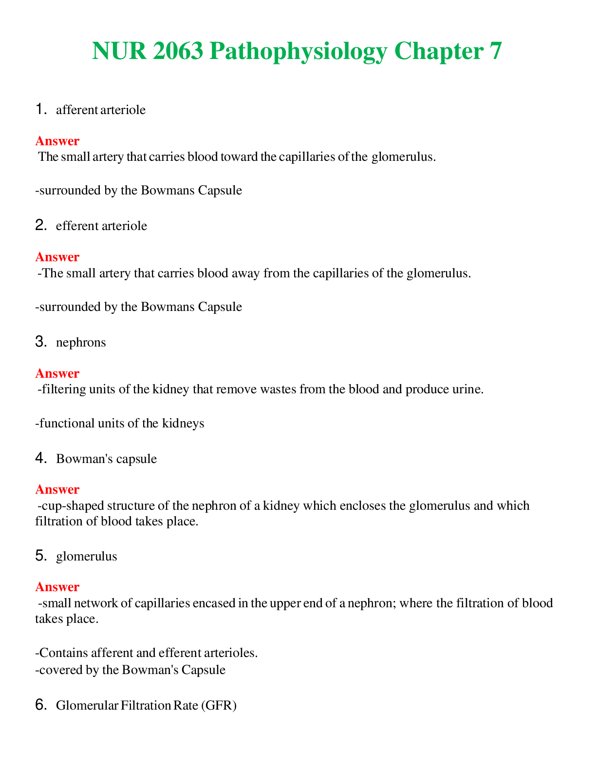 NUR 2063   PATHOPHYSIOLOGY CHAPTER 7 | ACTUAL QUESTIONS AND ANSWERS 100% CORRECT