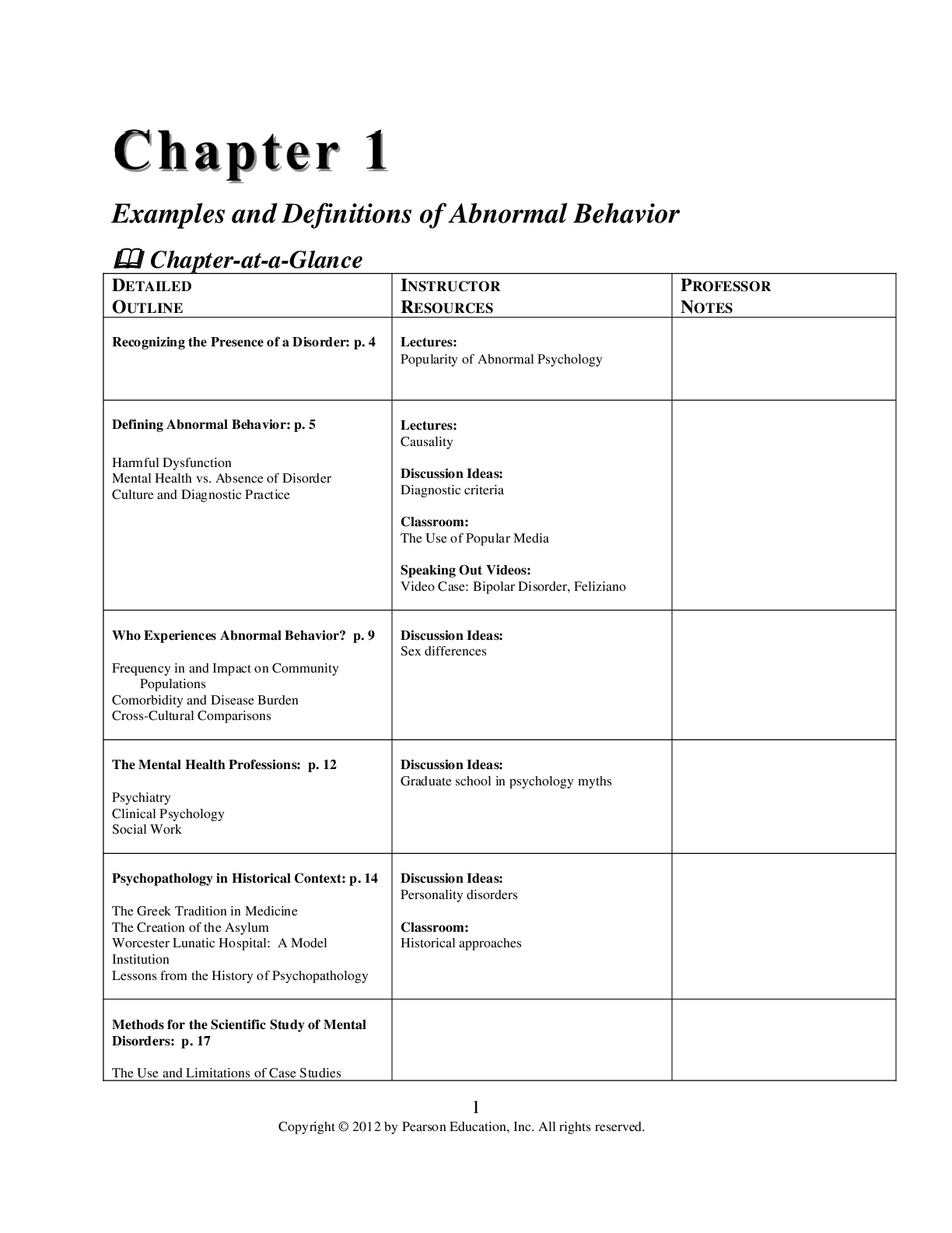 Preview image for Instructor Manuals for Abnormal Psychology, 7E Thomas F. Oltmanns