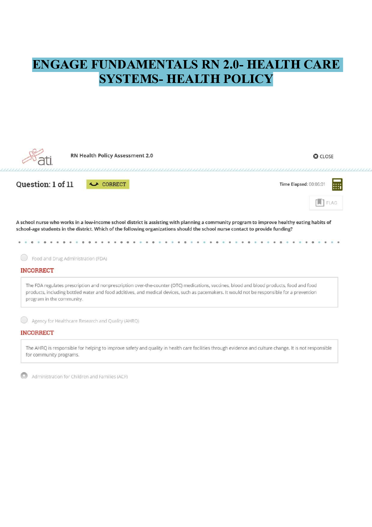 Preview image for Engage Fundamentals RN 2.0- Health Care Systems- Health Policy